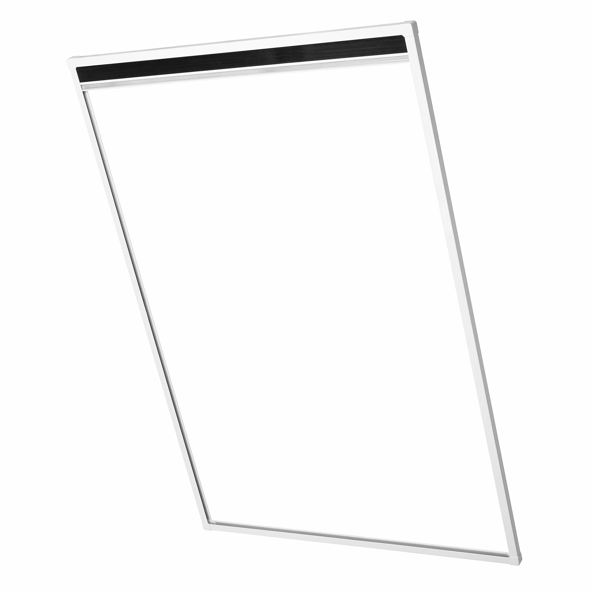 Ventanara® Moskitiera plisowana na okno dachowe, profil aluminiowy, zestaw do montażu z możliwością skrócenia (80 x 160 cm, biała plisa)