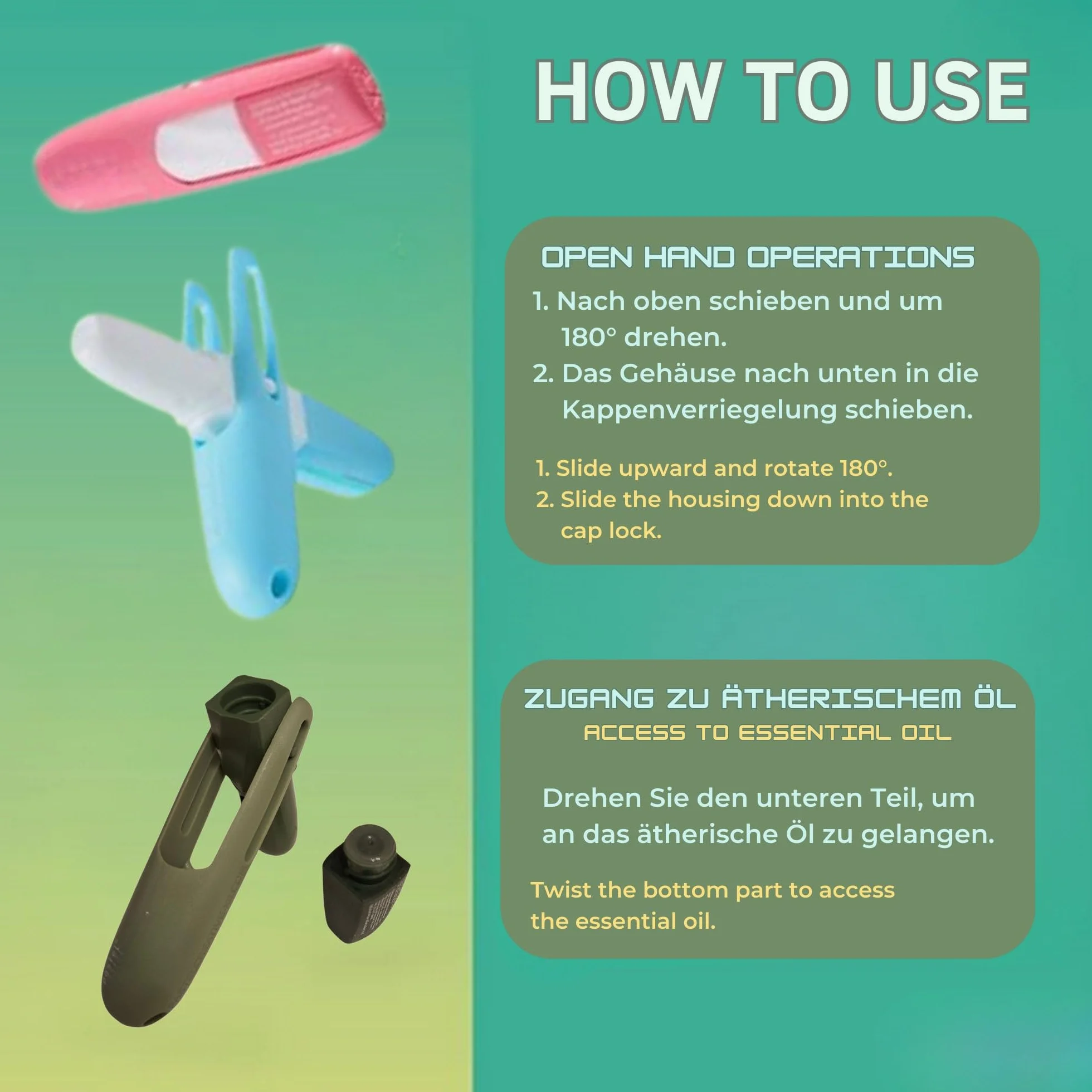 Tajski inhalator do nosa Yadom Lemongrass naturalna świeżość z Tajlandii