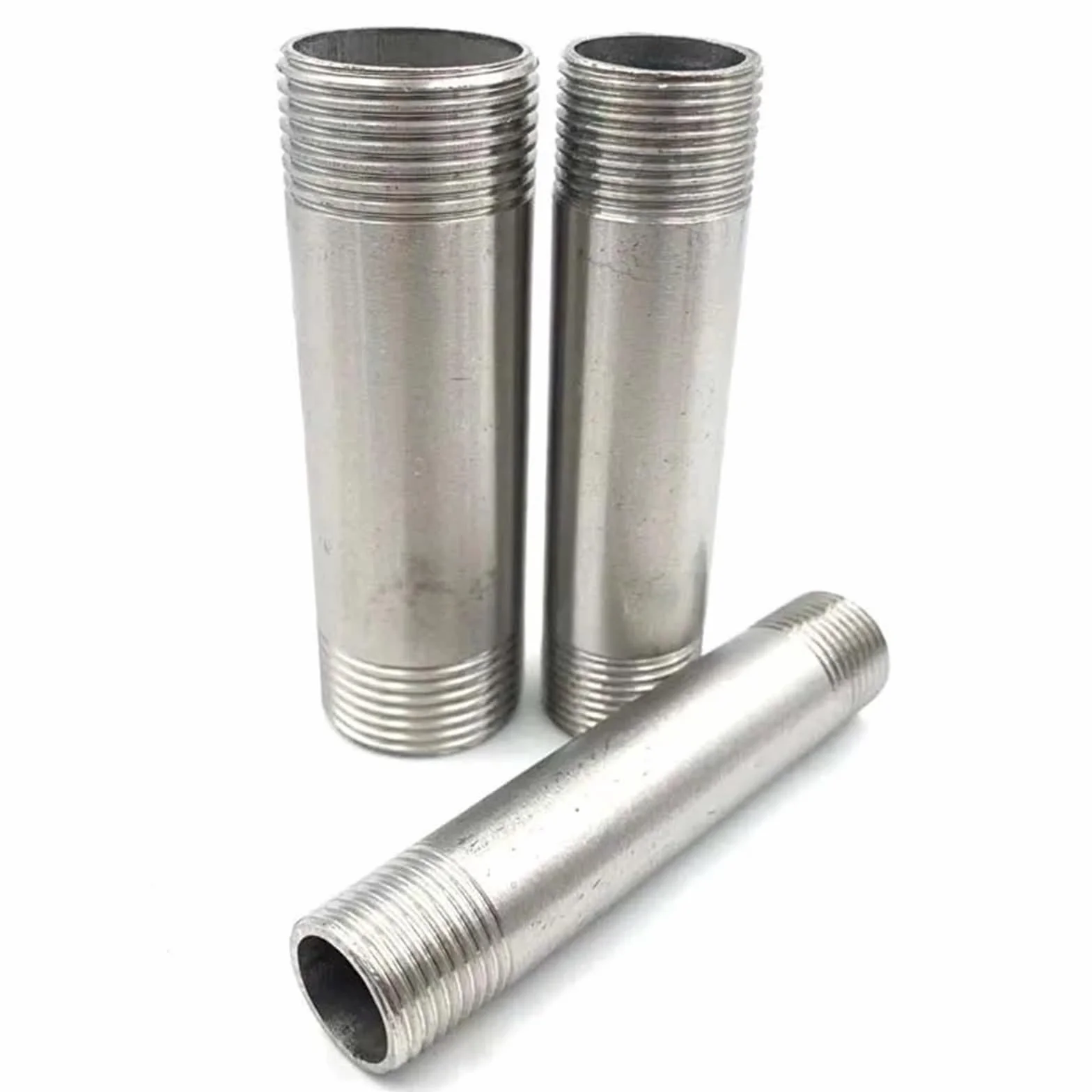 Adaptery do przyłączy rurowych Długość 100/150/200/300 mm 1/4" 3/8" 1/2" 3/4"-2” Gwint męski BSP Długi nypel 304 Złącze rurowe ze stali nierdzewnej Adapter gwintowany Rura(300mm Length 1-1/2")