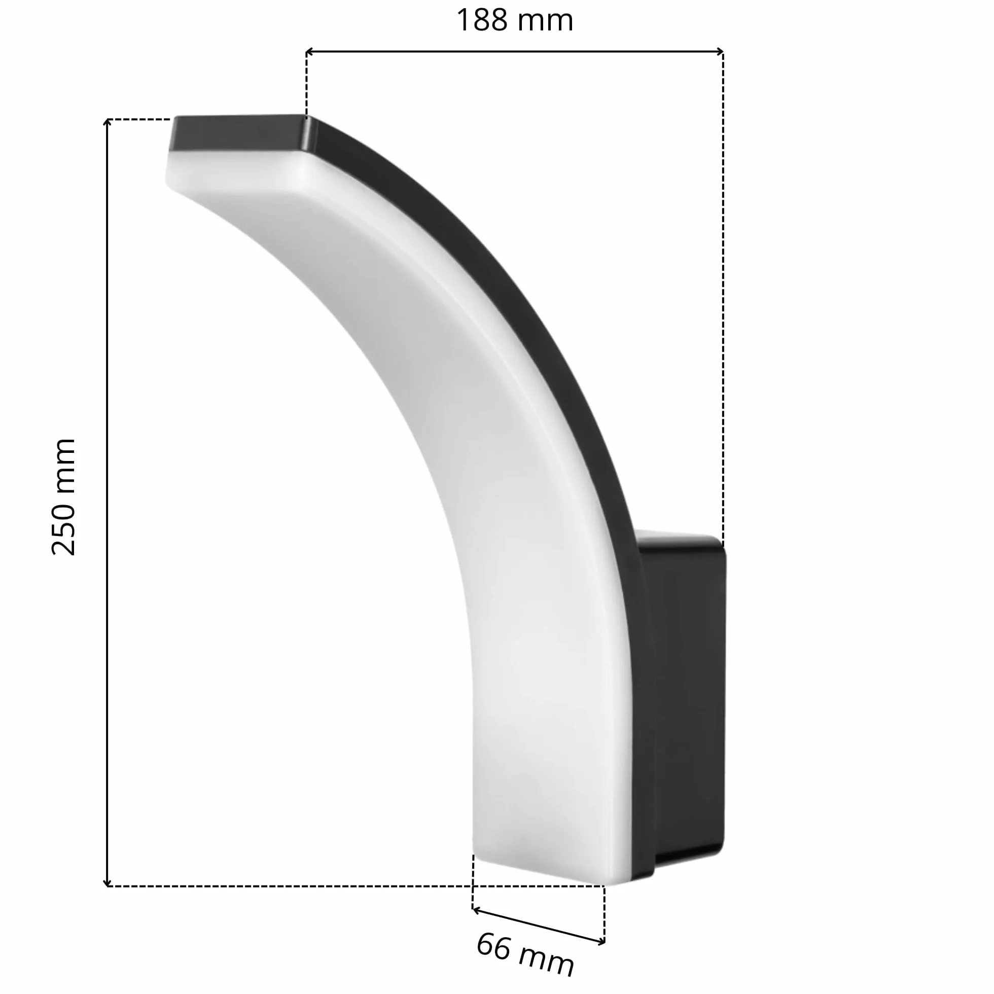 Lampa Zewnętrzna LED Lampa Ścienna Ogrodowa 2000lm IP65 4000K 20W (szary)