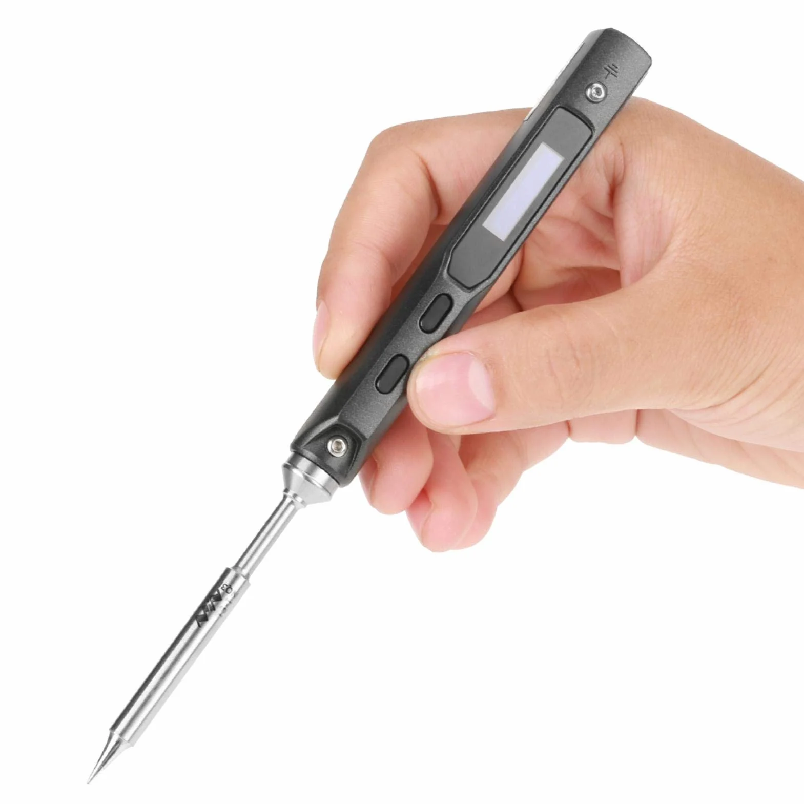Zestaw lutownicy, TS100 DC 12 V-24 V 65 W Mini przenośny cyfrowy zestaw do spawania lutownicy elektrycznej z regulacją temperatury lutownica narzędzia spawalnicze