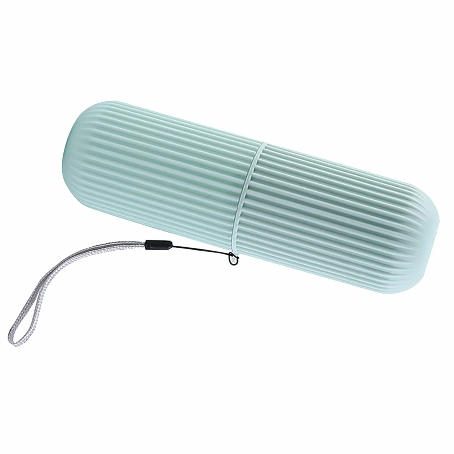 Yosoo Health Gear Etui Podróżne na Szczoteczkę do Zębów, Przenośny Plastikowy Uchwyt, Antypoślizgowy Pojemnik PP z Pokrywką, Długość 7,7 Cala, Zielona, Wieszak
