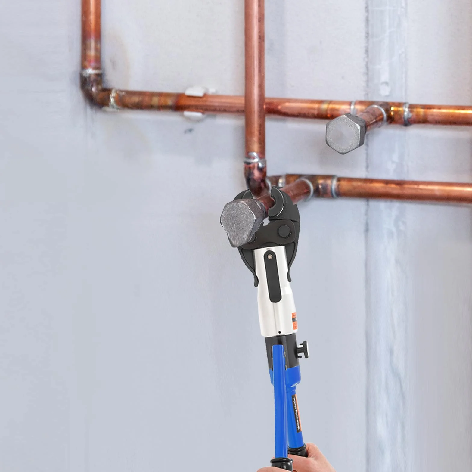 Hydrauliczne szczypce zaciskowe wielowarstwowe 9 form V/TH zestaw hydrauliczny (niebieski) | Stal aluminiowa Hydrauliczna 9 Form V/TH zaciskana wielowarstwowa hydraulika walizka transportowa plac budowy