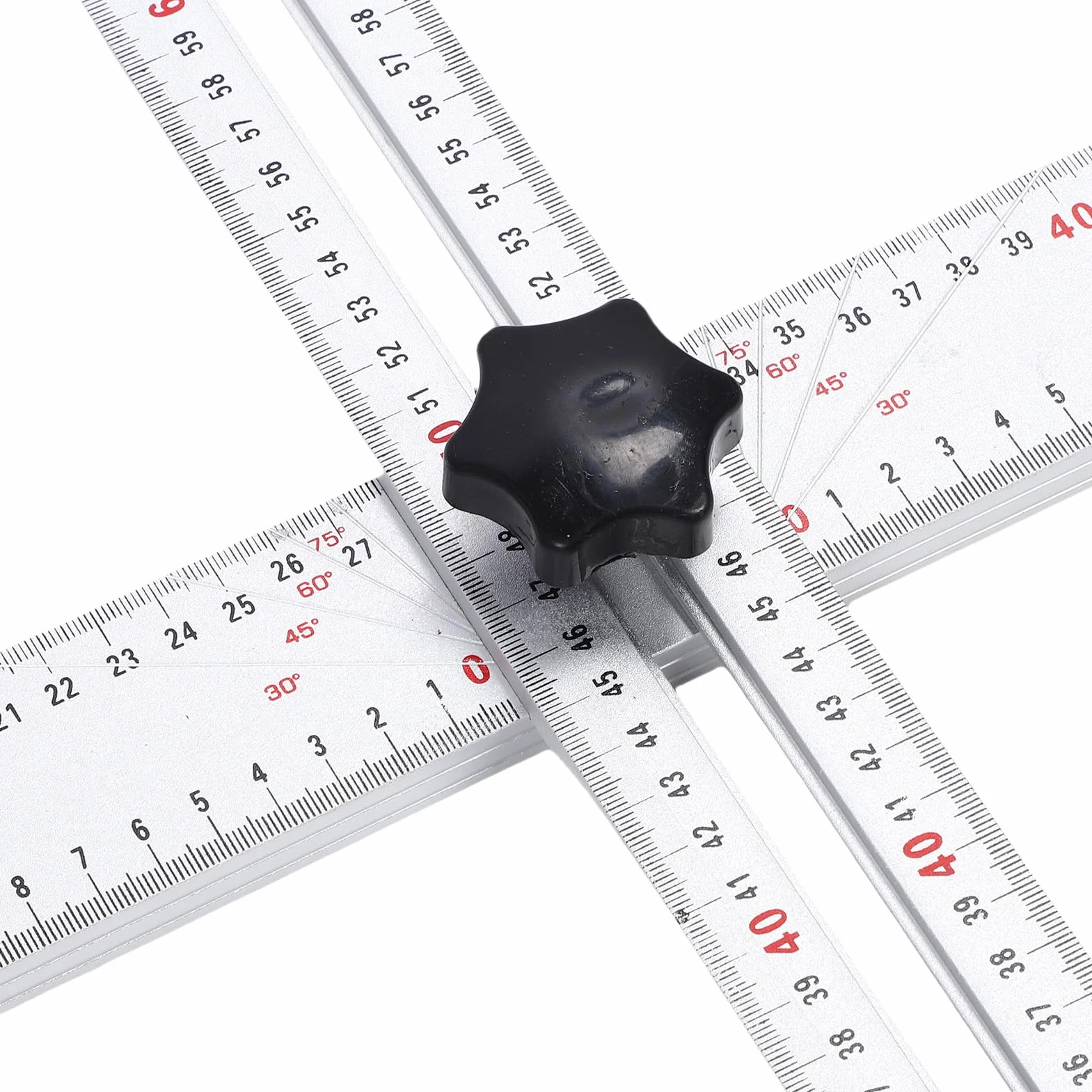 Szablon do Wiercenia Otworów Ergonomiczne, Wielofunkcyjne Narzędzie Kwadratowe T do Montażu Płyt Kartonowo-gipsowych Regulowane Aluminium 35,43 Cala