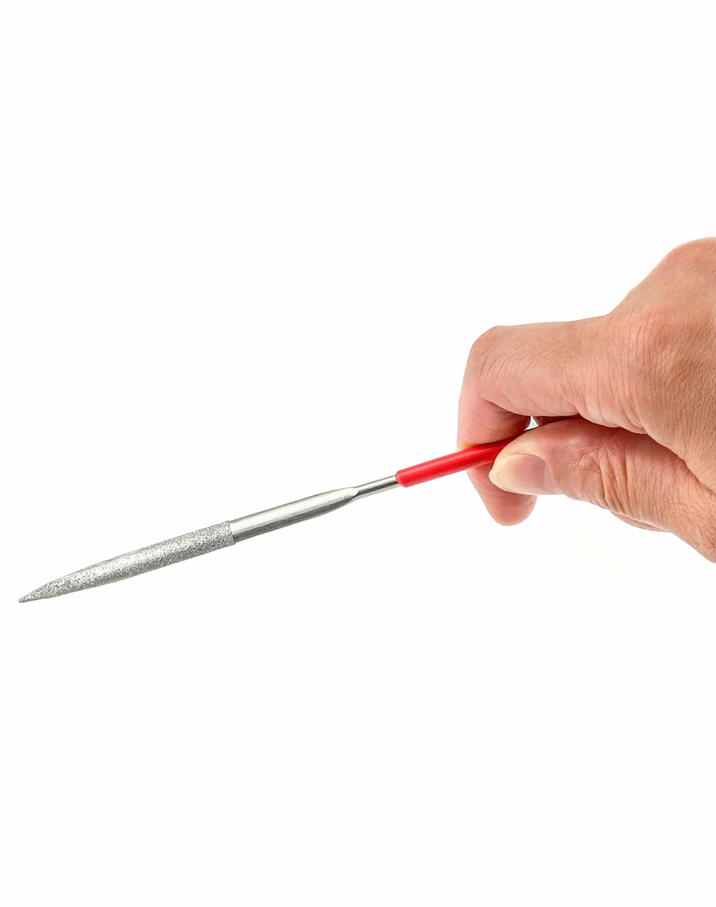 QWORK® Zestaw pilników diamentowych, pilniki igiełkowe 3mmx140mm Mini pilniki diamentowe do miękkiego metalu, drewna, kamienia, plastiku, 10 szt.