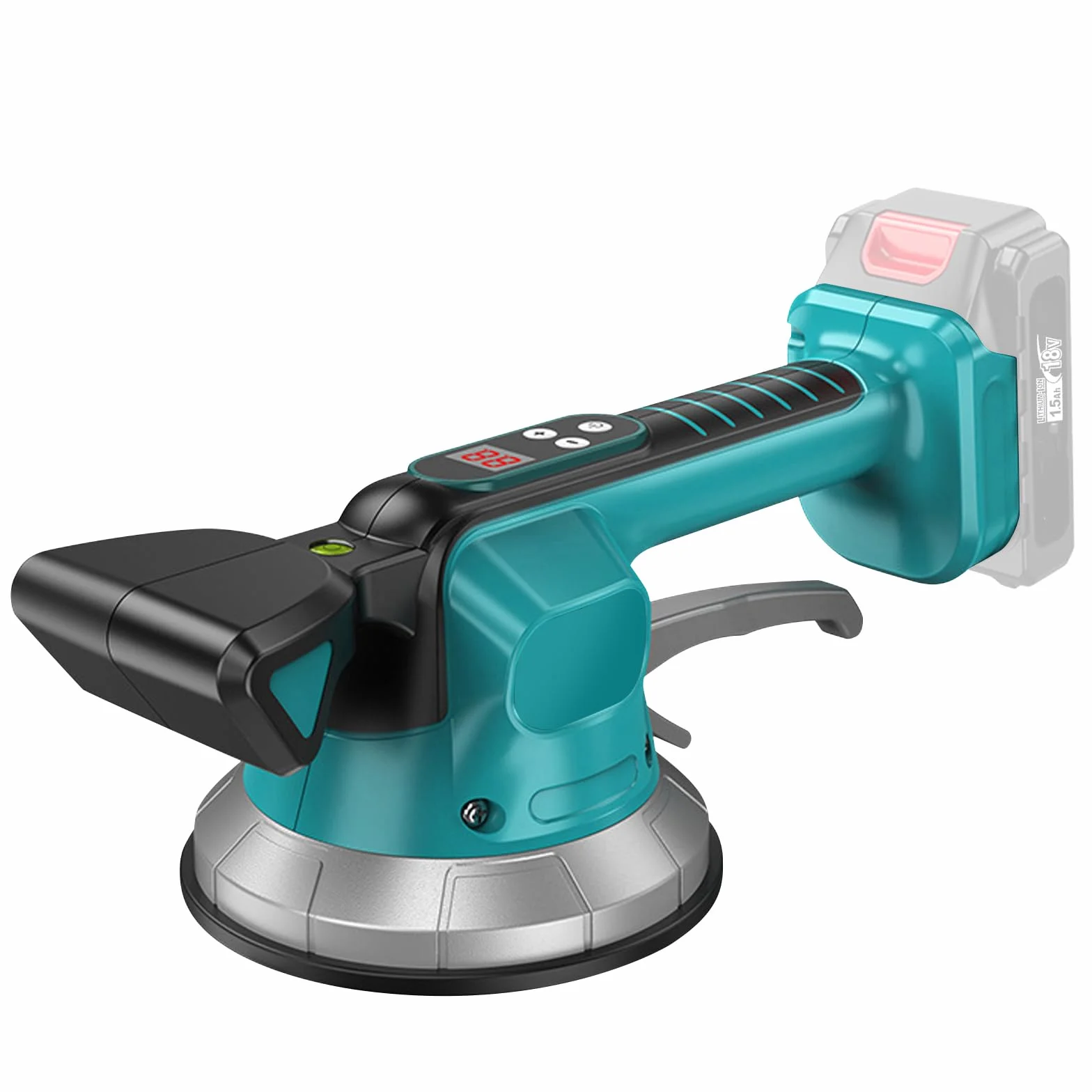 Urządzenie do wyładowywania płytek do Makita 18 V, urządzenie do wibracji płytek, 10 stopni regulowana prędkość, przyssawka 14,5 cm, pojemność 100 kg, pasuje do 47 x 47 cali i poniżej (A)