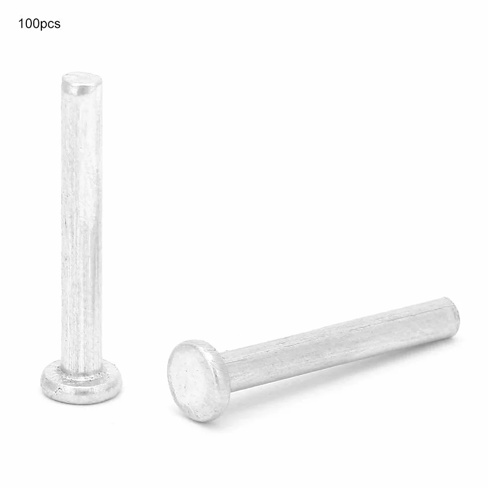 100 sztuk M2,5 * 18 / M2,5 * 20mm nity aluminiowe z łbem płaskim z łbem stożkowym (M2,5 * 18)