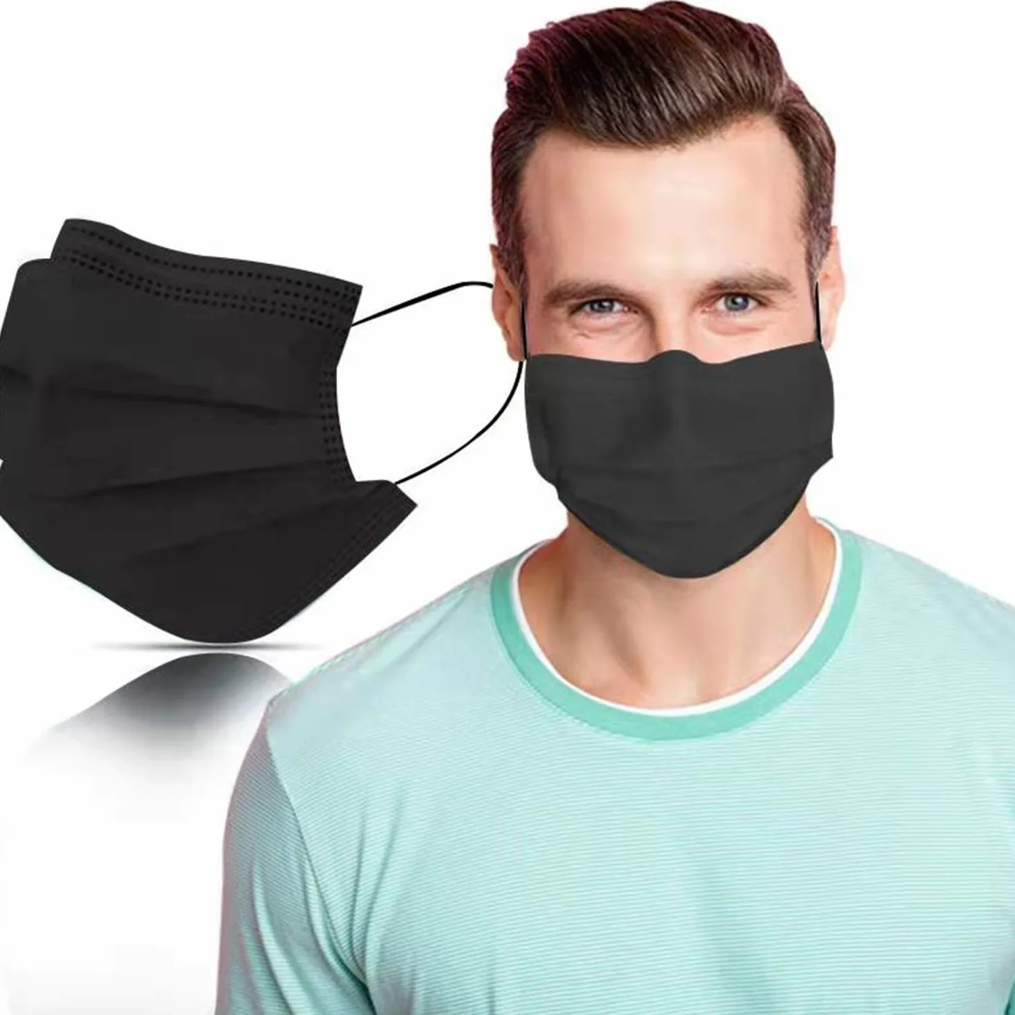 SYMTEX 100 sztuk masek chirurgicznych typu IIR 3-warstwowe jednorazowe