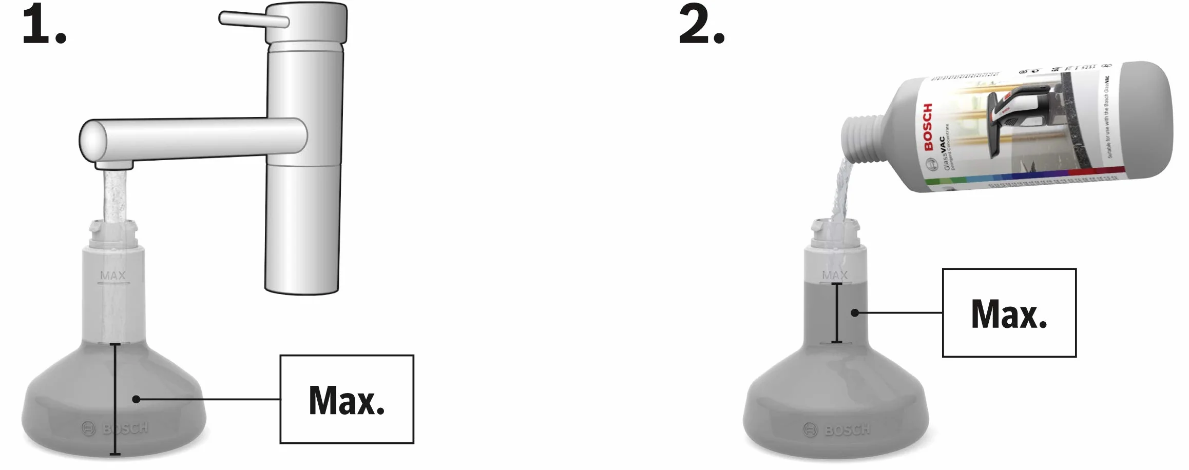 Bosch Home And Garden F016800568 Środek Czyszczący do Odkurzaczy do Okien, Zielony, 500 ml