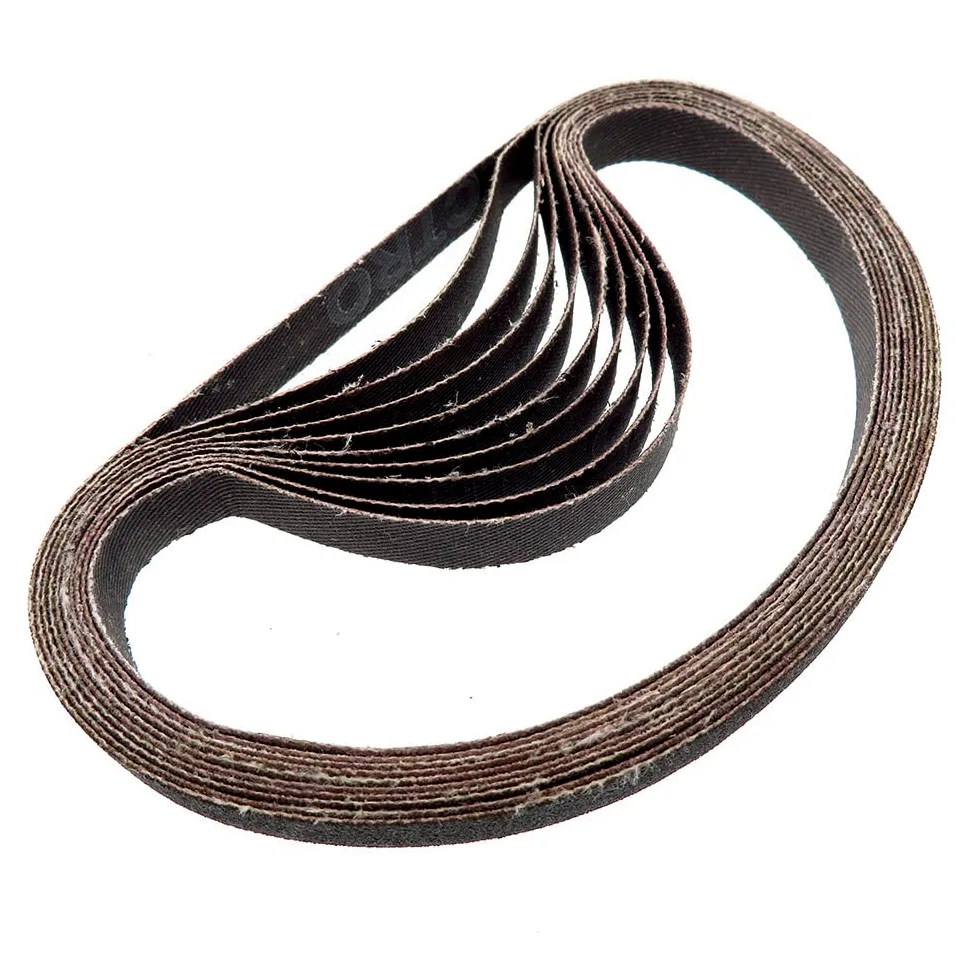 Taśmy i arkusze szlifierskie, 10 sztuk 330 * 10mm Mały Pneumatyczny Pas Ścierny Maszyna Pierścieniowa Obróbka Drewna Metal Szlifowanie i Polerowanie(240#)