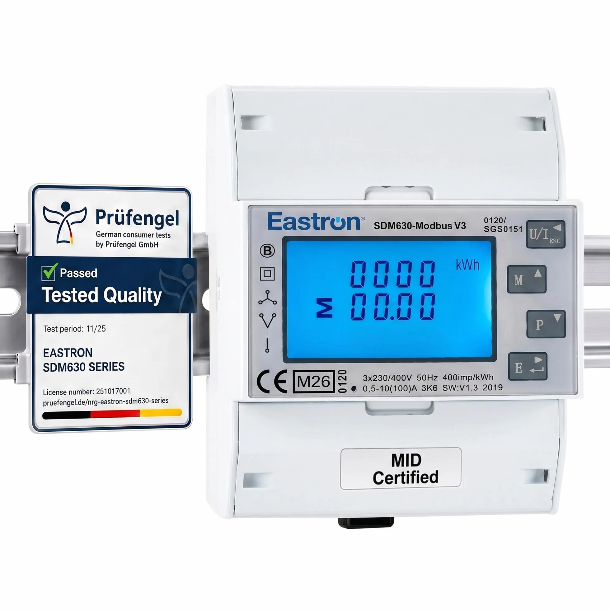 Eastron SDM630Modbus-V3 Trójfazowy Licznik Energii Elektrycznej DIN Szyna RS485 Modbus-RTU