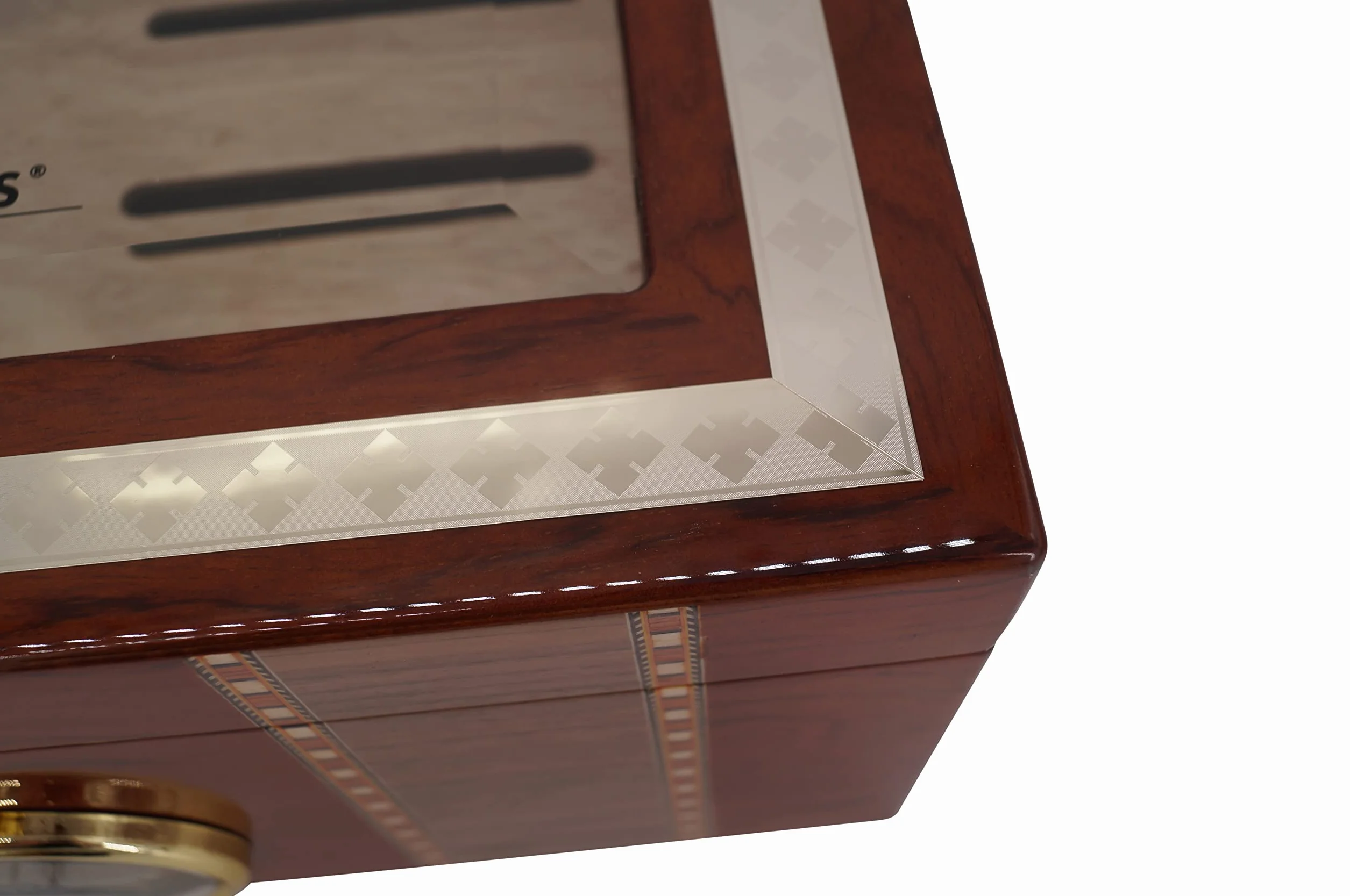 GERMANUS Humidor skrzynia z okienkiem, brązowa MVI