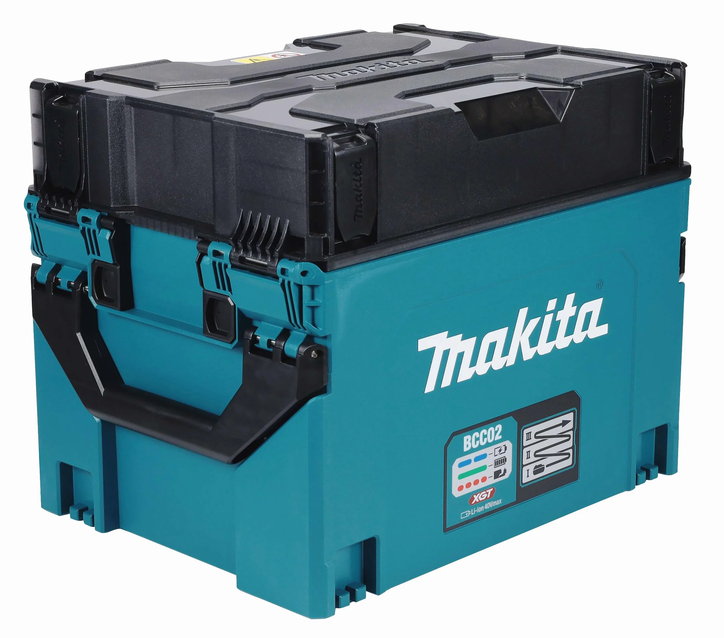 Makita Walizka do ładowania akumulatora BCC02, 40 V maks., 12 gniazd, kompatybilna z XGT