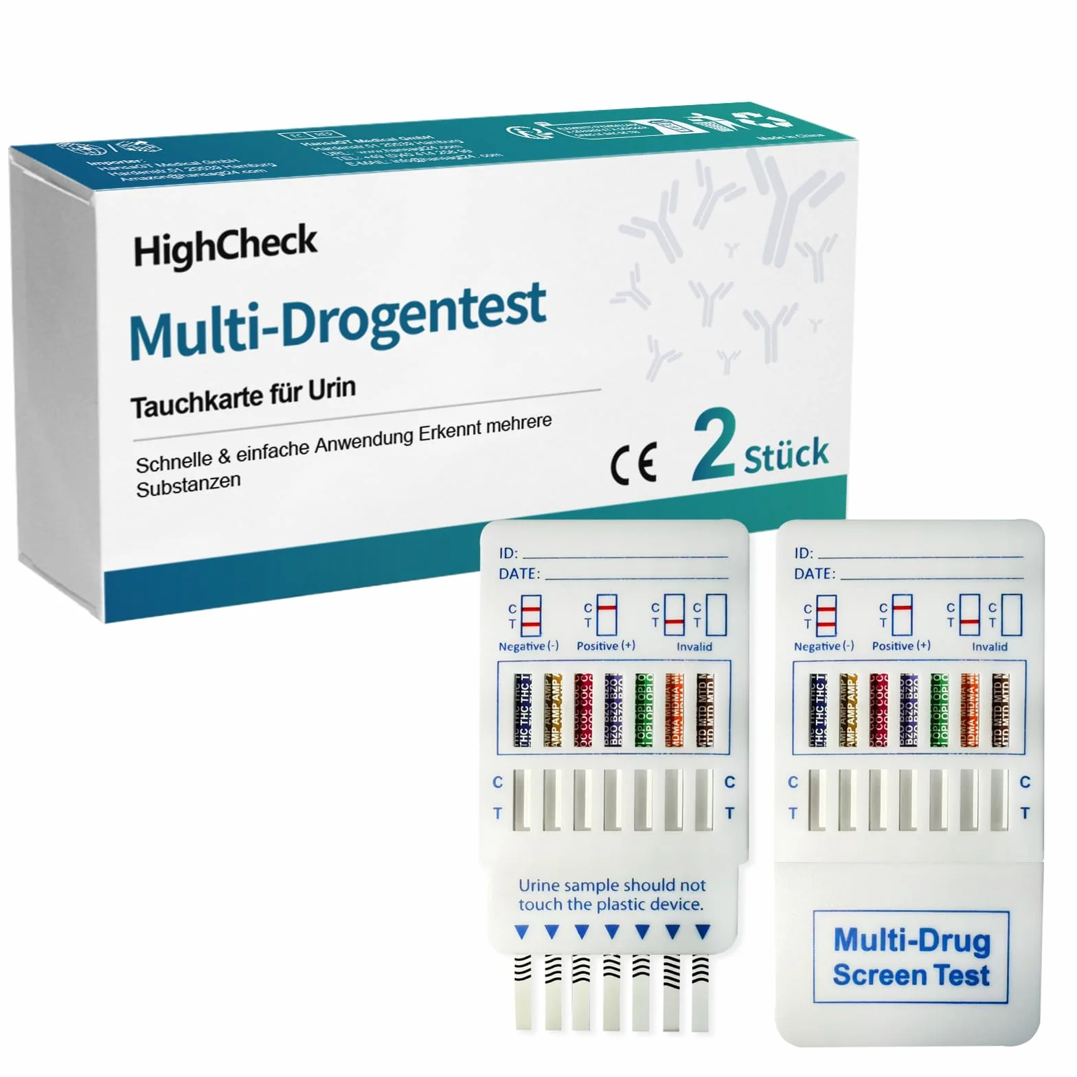 HighCheck test narkotykowy 7 w 1 szybki test moczu