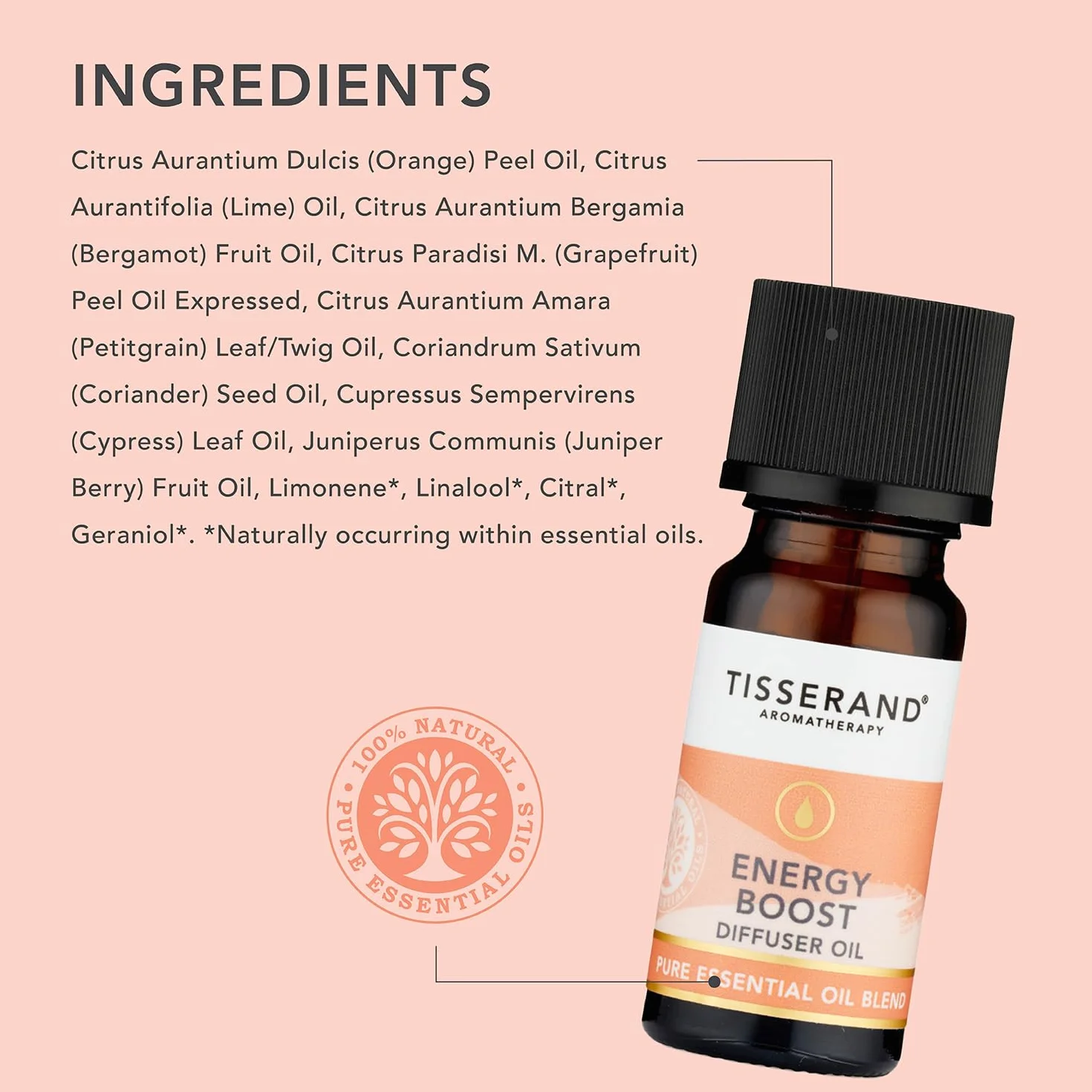 Tisserand Aromatherapy Energy Boost Olejek eteryczny z pomarańczy, limonki i grejpfruta 9 ml