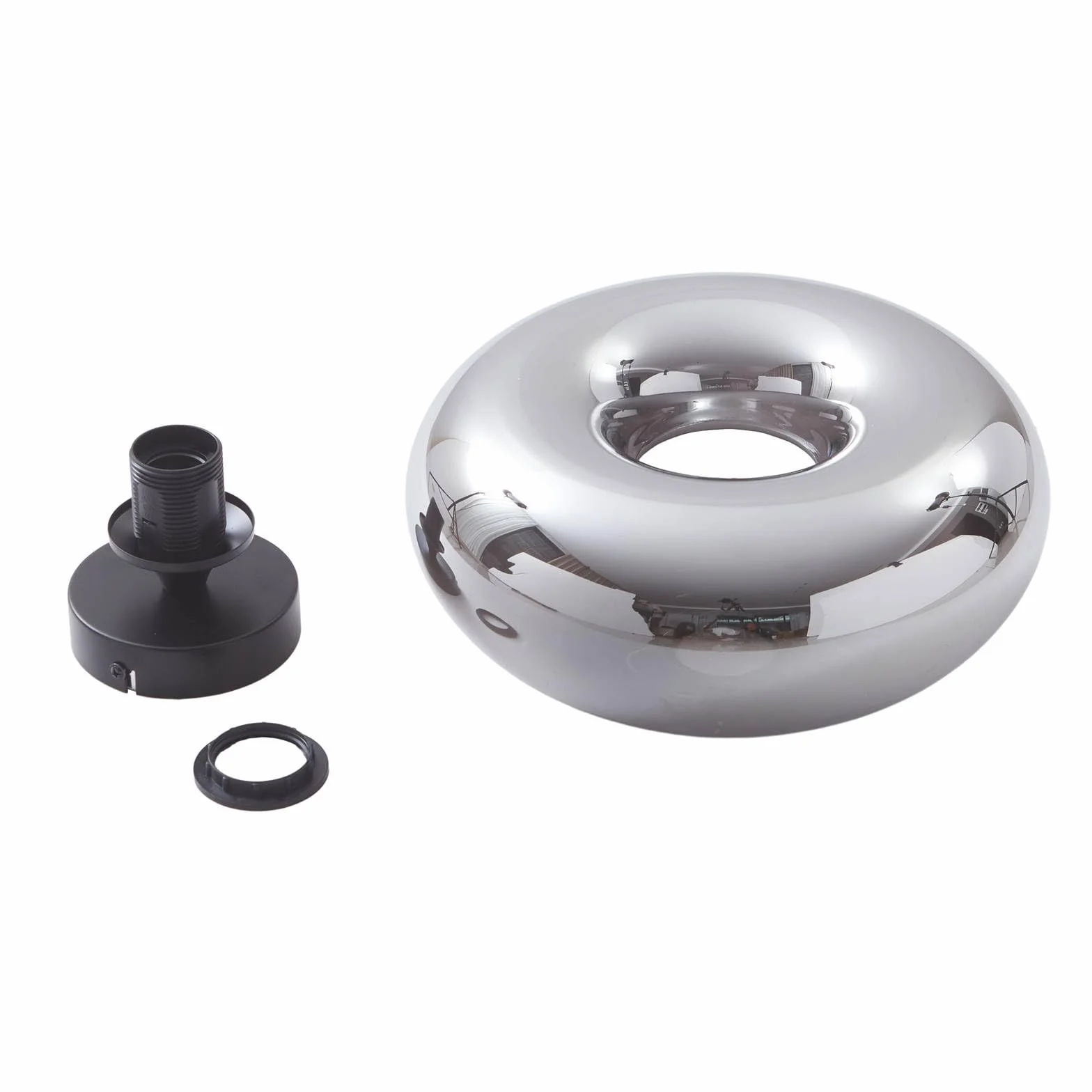 Lindby lampa sufitowa 'Zehra', styl nowoczesny, m. in. do przedpokoju, kolor aluminiowy, szary, cynkowy, szkło, żarówka E27