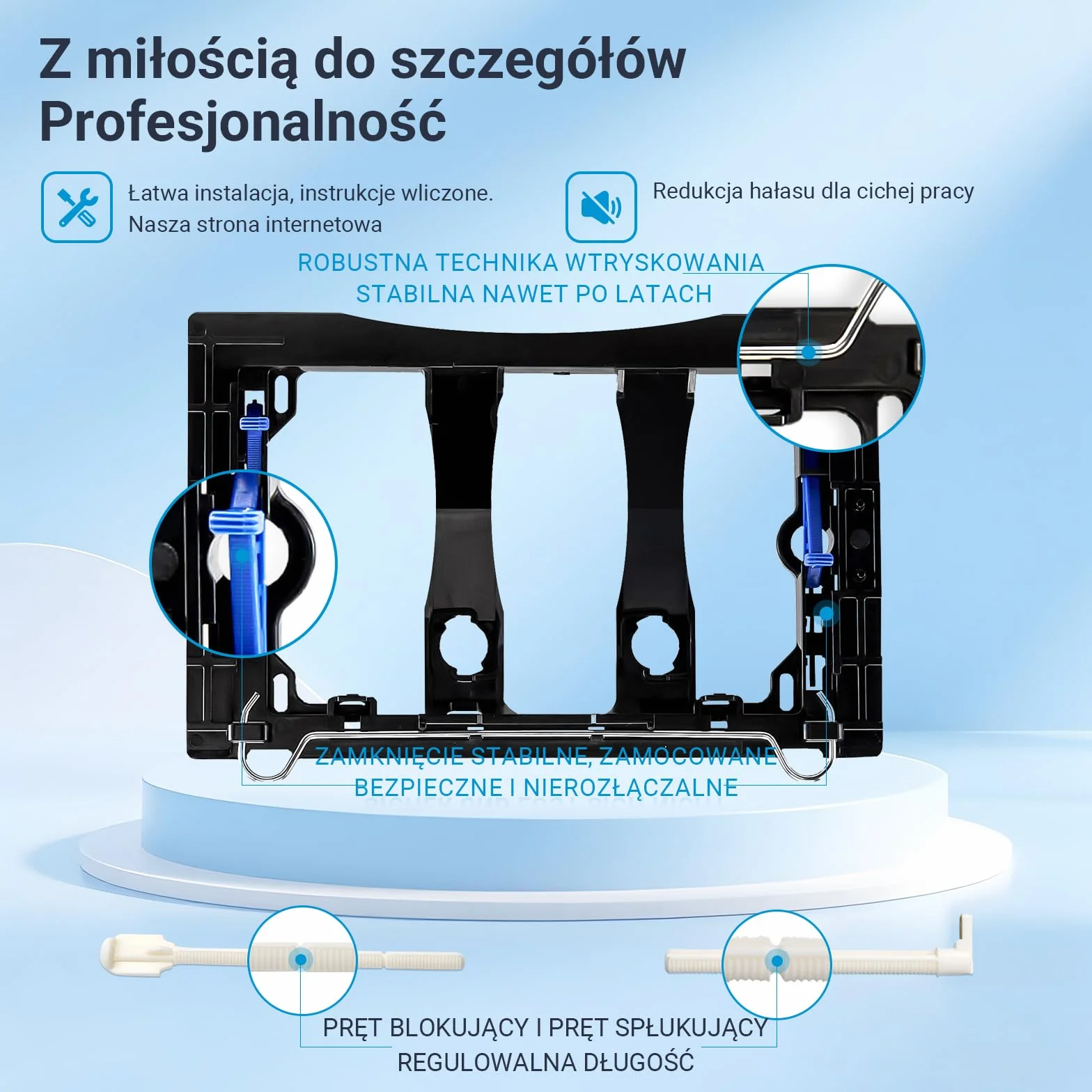 WC Płyta aktywacyjna z zestawem klapy spuszczającej i ramą montażową, kompatybilna z Geberit Sigma, UP300 i UP320, z podwójnym spuszczaniem (Kolor brązu)