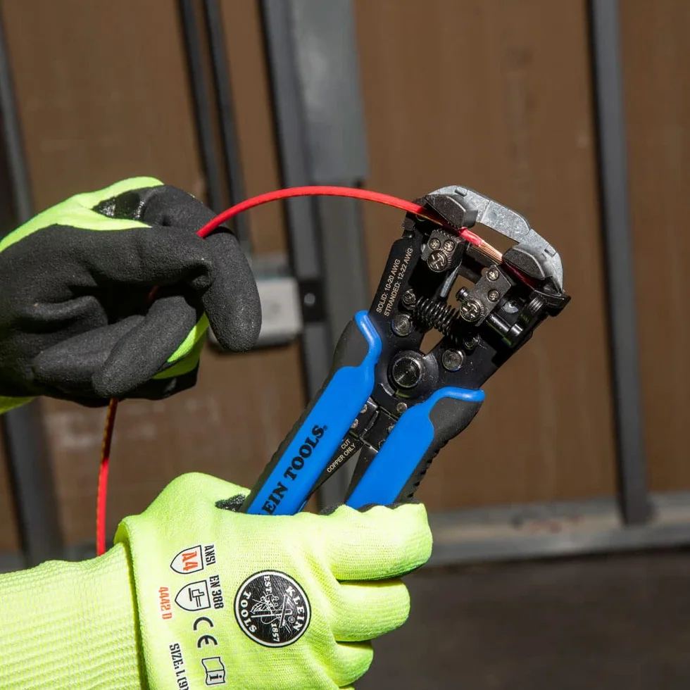 Samoregulujący się ściągacz i obcinacz do drutu, 10-20 AWG Klein Tools 11061, niebieski/srebrny