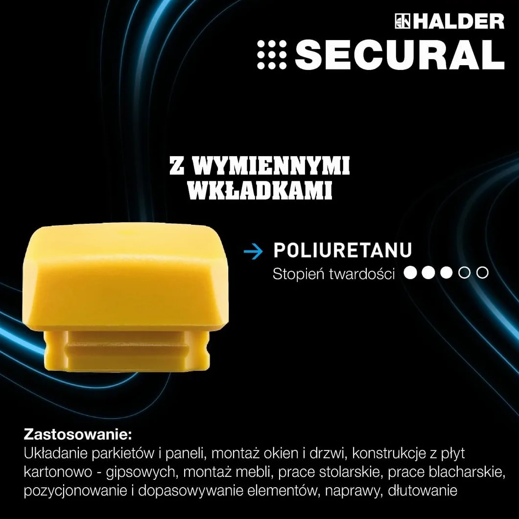 HALDER - Dreamteam 3117s003 młotek udarowy, TPE-soft/Superplastik i młotek udarowy Secural