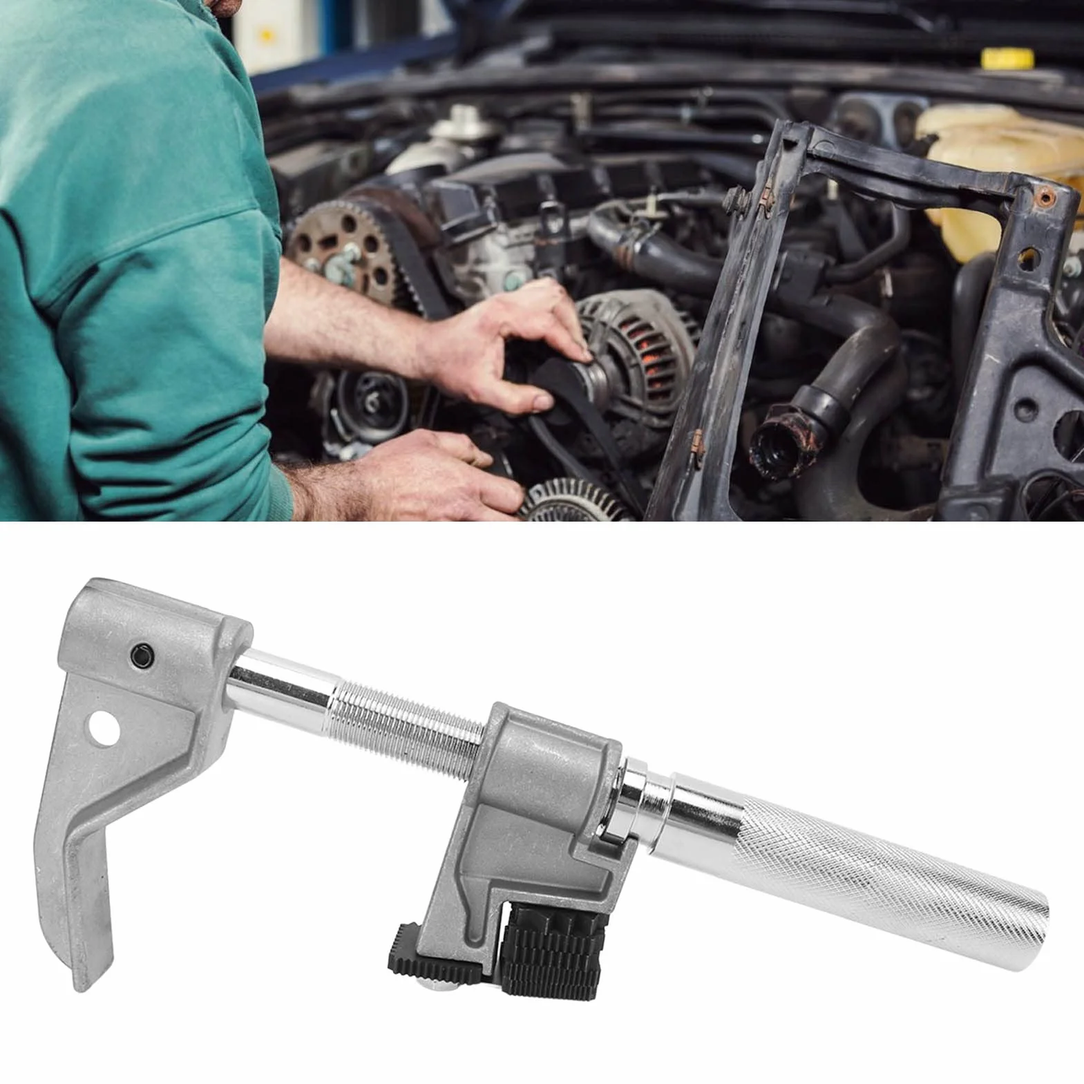 Generic Zestaw do Naprawy Gwintów Wysokowydajny Chwytak do Gwintów Zewnętrznych ze Stopu Aluminium średnicy Zewnętrznej 1-1/4"-5", w Komplecie z 9 Wymiennymi Częściami, Wygodny dla Entuzjastów