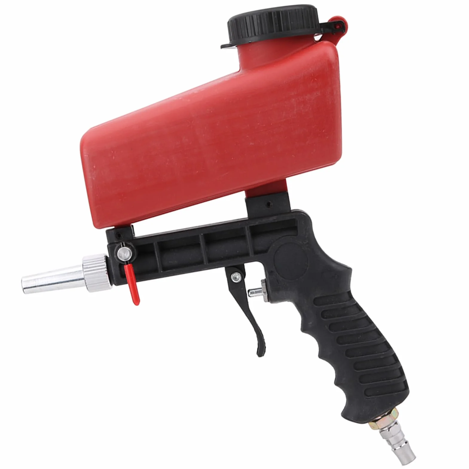 90PSI SandBlaster Gun Kit, Ręczny Pistolet do Piaskowania Grawitacyjnego do Usuwania Farby, Plam, Rdzy, Brudu z Powierzchni, Pneumatyczny Pistolet do Piaskowania z 2 Wymiennymi