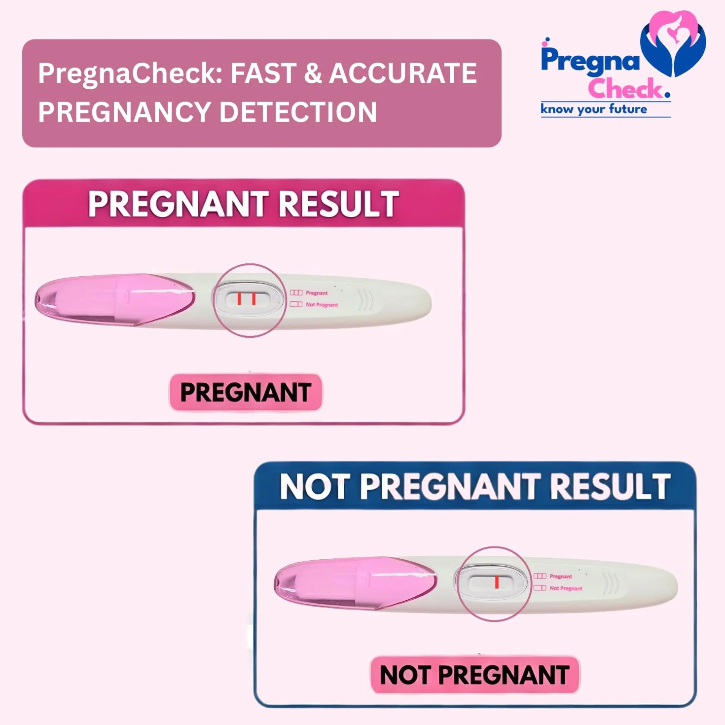Pregnacheck Test ciążowy 2 szt. 99% dokładność 6 dni wcześniej