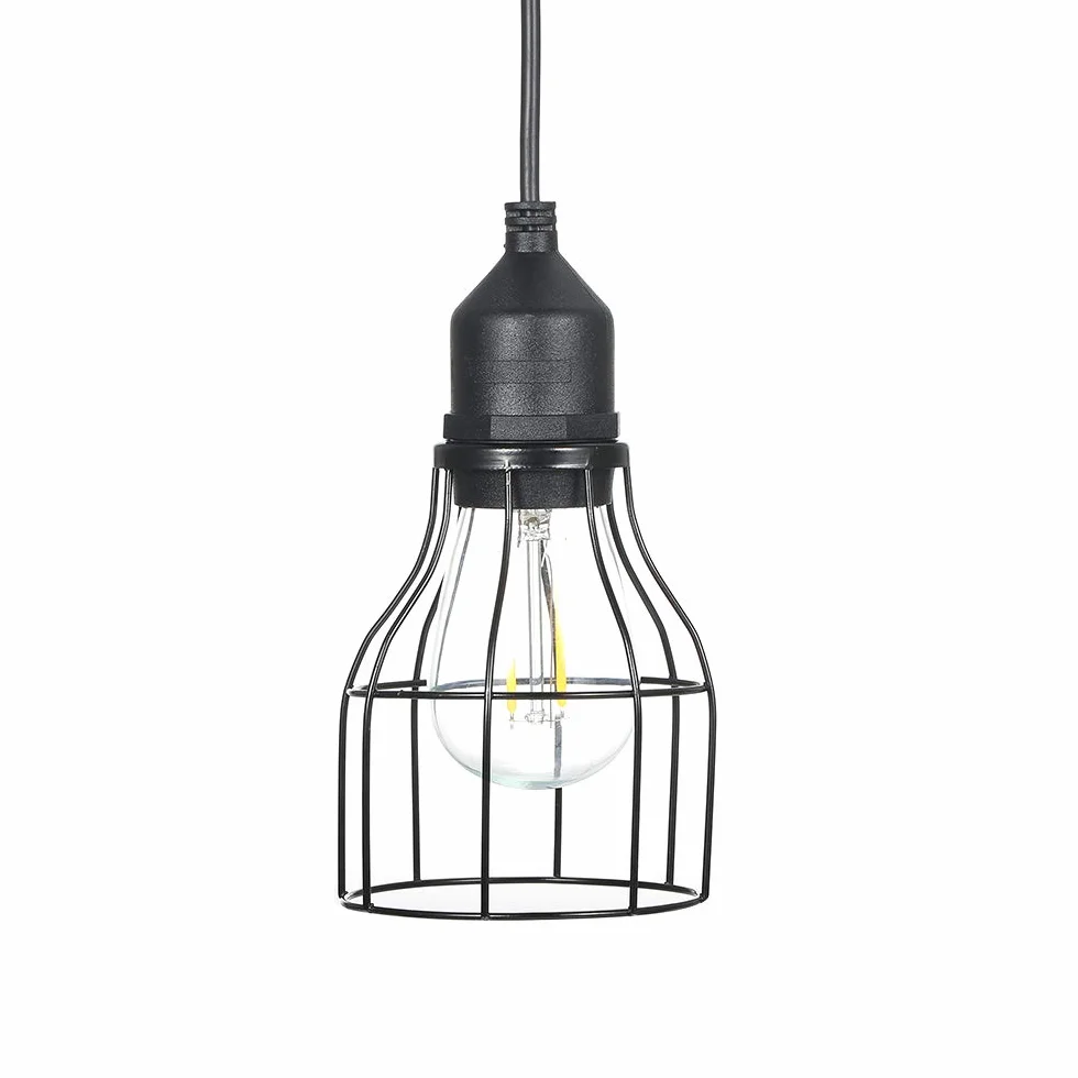 Lixada Solarna lampa wisząca E27, lampa zewnętrzna, klasa wodoszczelności IP65, do ogrodu, na podwórko, taras, balkon