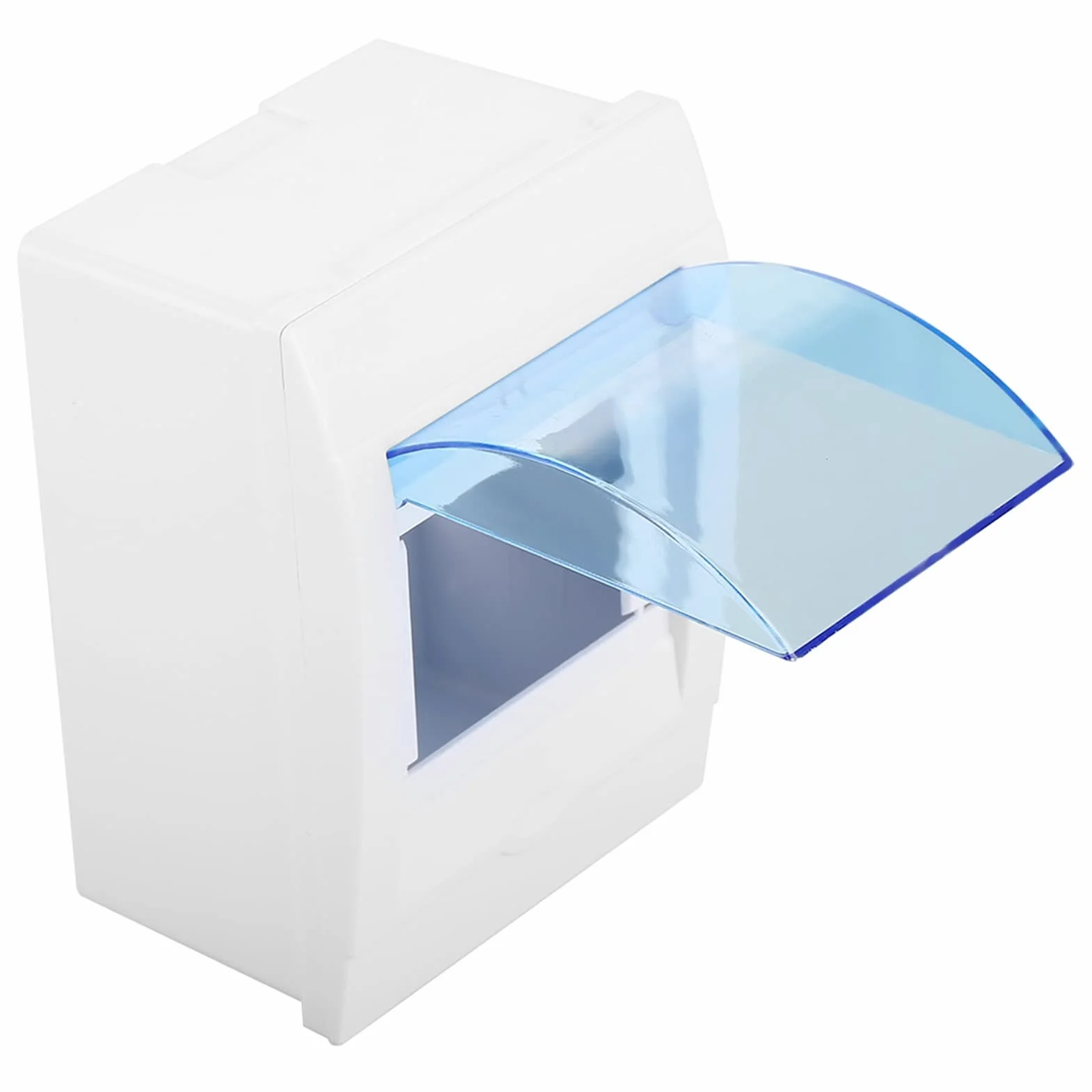 Hyuduo 3-4-drożna Skrzynka Rozdzielcza Wyłącznika Automatycznego ABS Biała Niebieska 13x9,6x6,5 cm Montaż Wewnętrzny Przezroczysta Pokrywa Stanu
