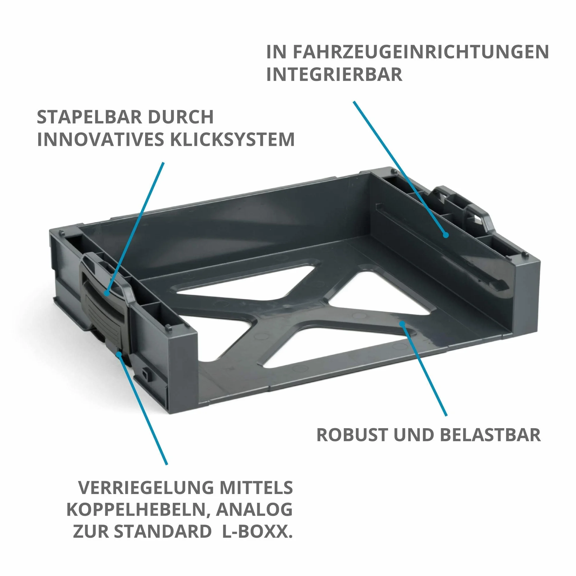 i-BOXX Rack aktywny z i-BOXX 72 czarny | Skrzynka narzędziowa L-BOXX do układania w stos | System przechowywania narzędzi Regał | Idealny do i-BOXX 72 i szuflady LS-72