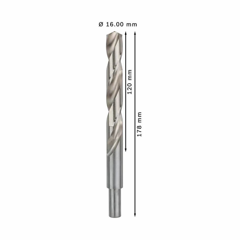 Bosch Professional 4x HSS-G Wierteł do Metalu (do Metalu, Ø 16 mm, Robust Line, Akcesoria Wiertarko)
