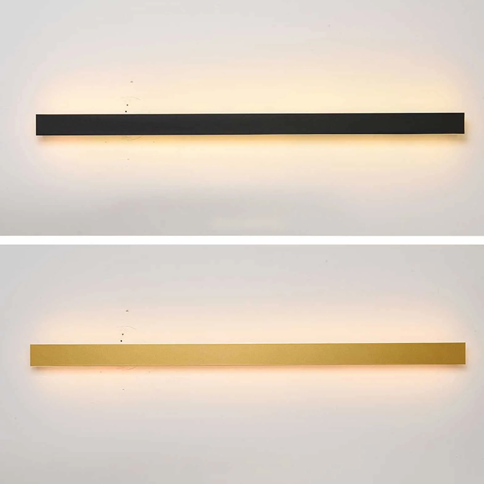 Nowoczesna lampa ścienna LED do użytku na zewnątrz, długa taśma świetlna, do ogrodu i werandy, wszechstronne oświetlenie nocne do sypialni, możliwość regulacji barwy światła białego/ciepłego