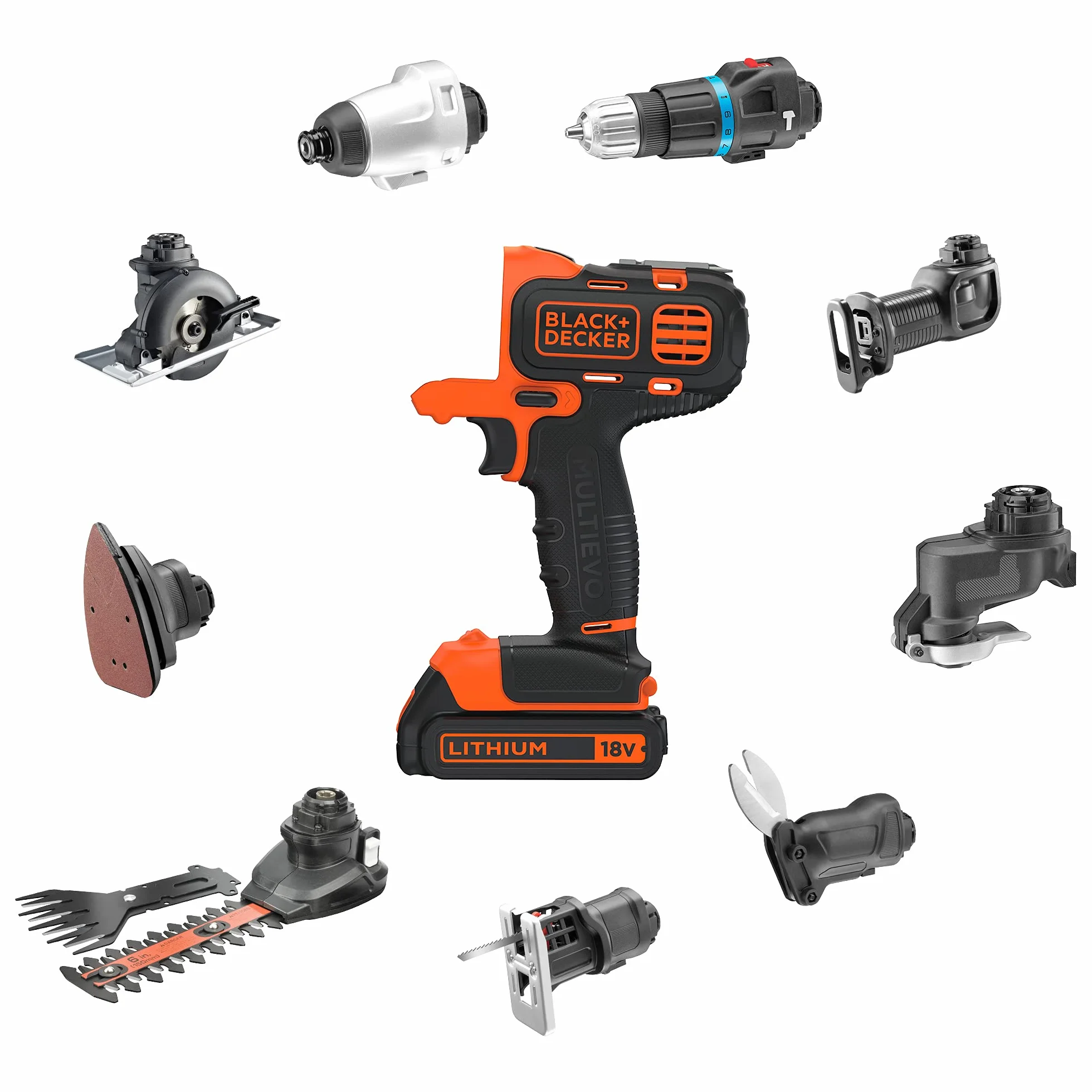 Black+Decker Multievo głowica oscylacyjna (akcesoria wielofunkcyjne, wymiana akcesoriów SuperLock, automatyczne odsysanie pyłu, do demontażu i renowacji) MTOS4