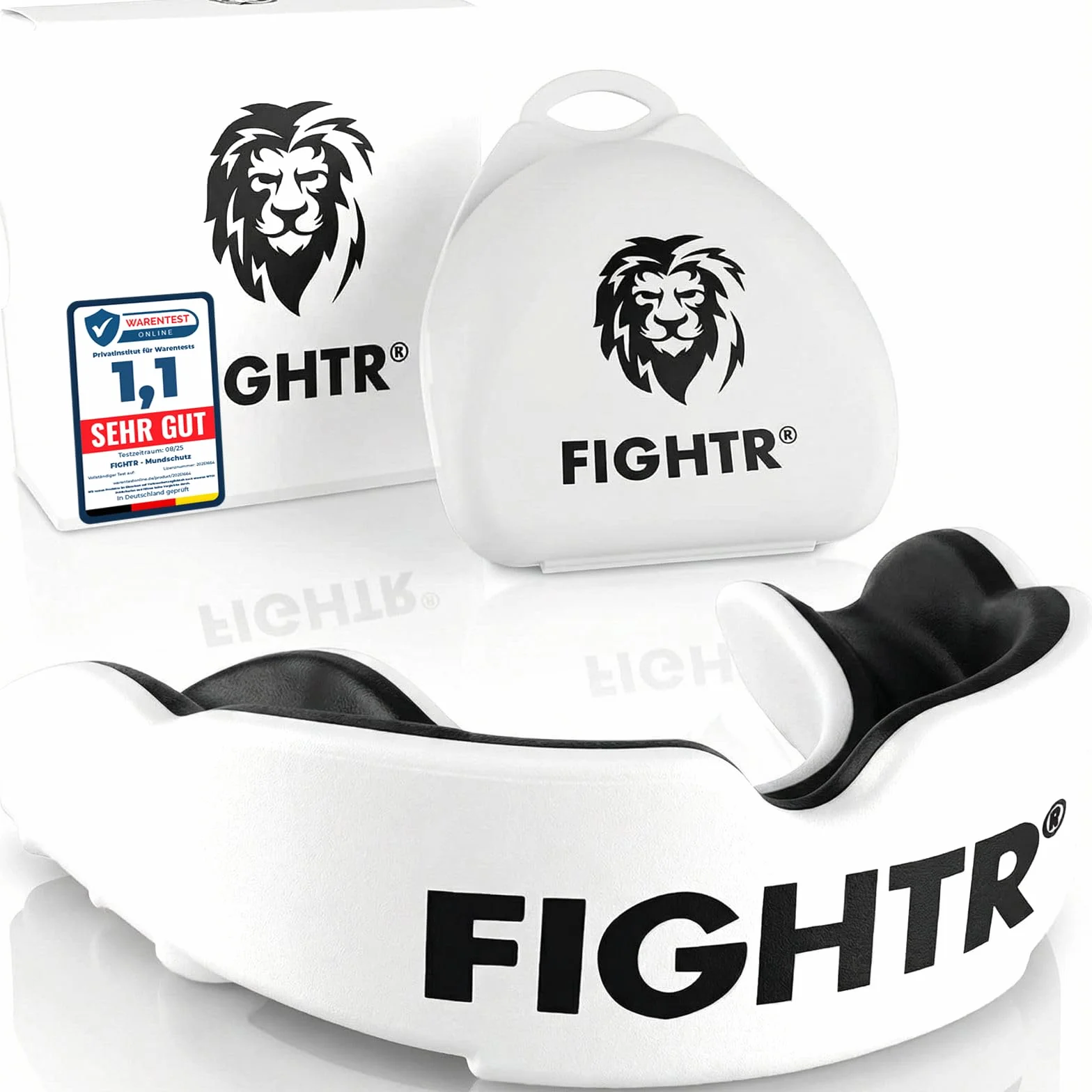FIGHTR Ochraniacz na zęby premium – idealne oddychanie i łatwe dopasowanie | sportowa ochrona zębów do boksu, MMA, Muay Thai, hokeja i sportów walki | w zestawie higieniczne pudełko
