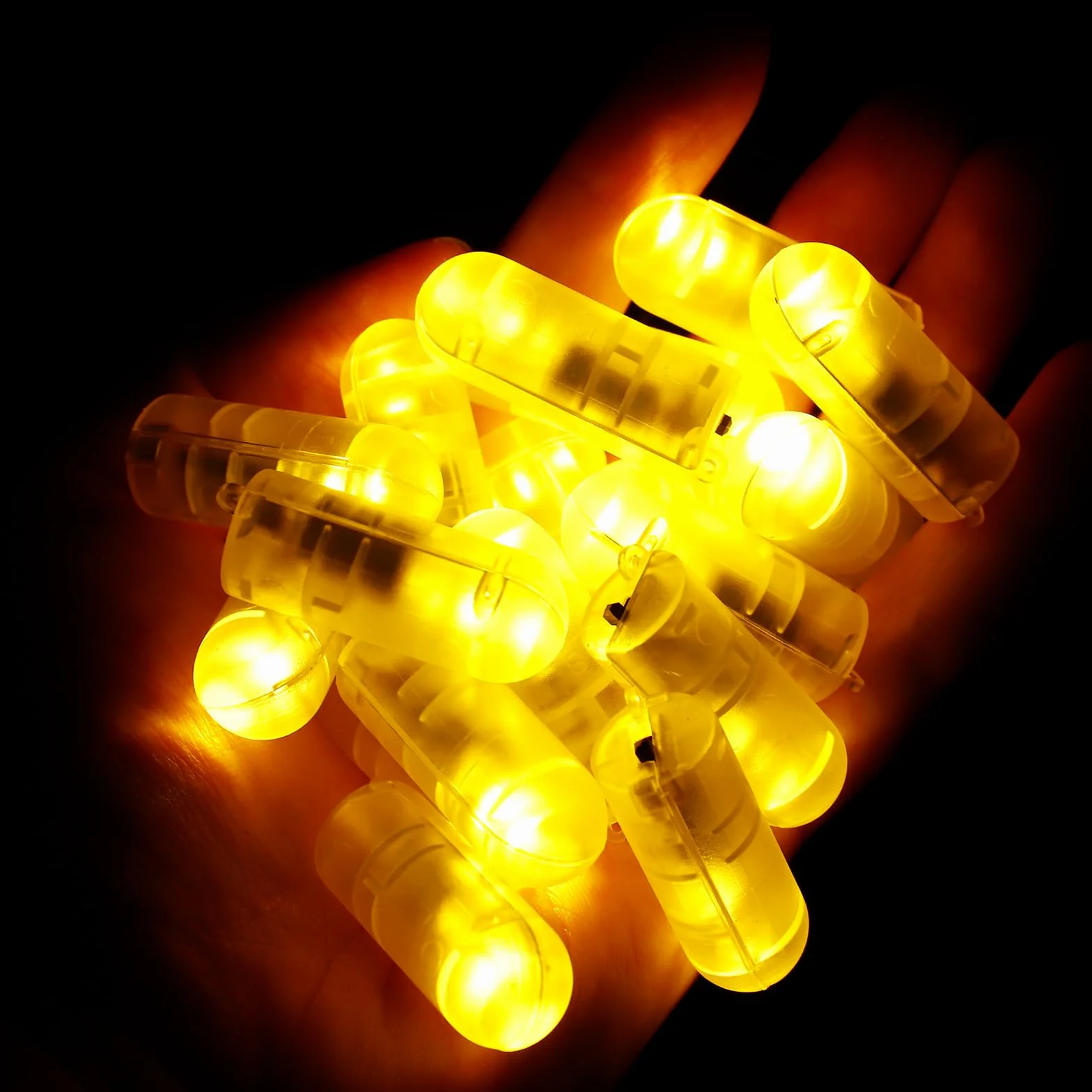 ENLACE Mini żarówki LED do balonów, 20 sztuk żarówek LED zasilanych na baterie, ciepła biel, mini światło LED, żarówka do balonów, latarni papierowych, na wesele, Halloween, Boże Narodzenie, dekoracja