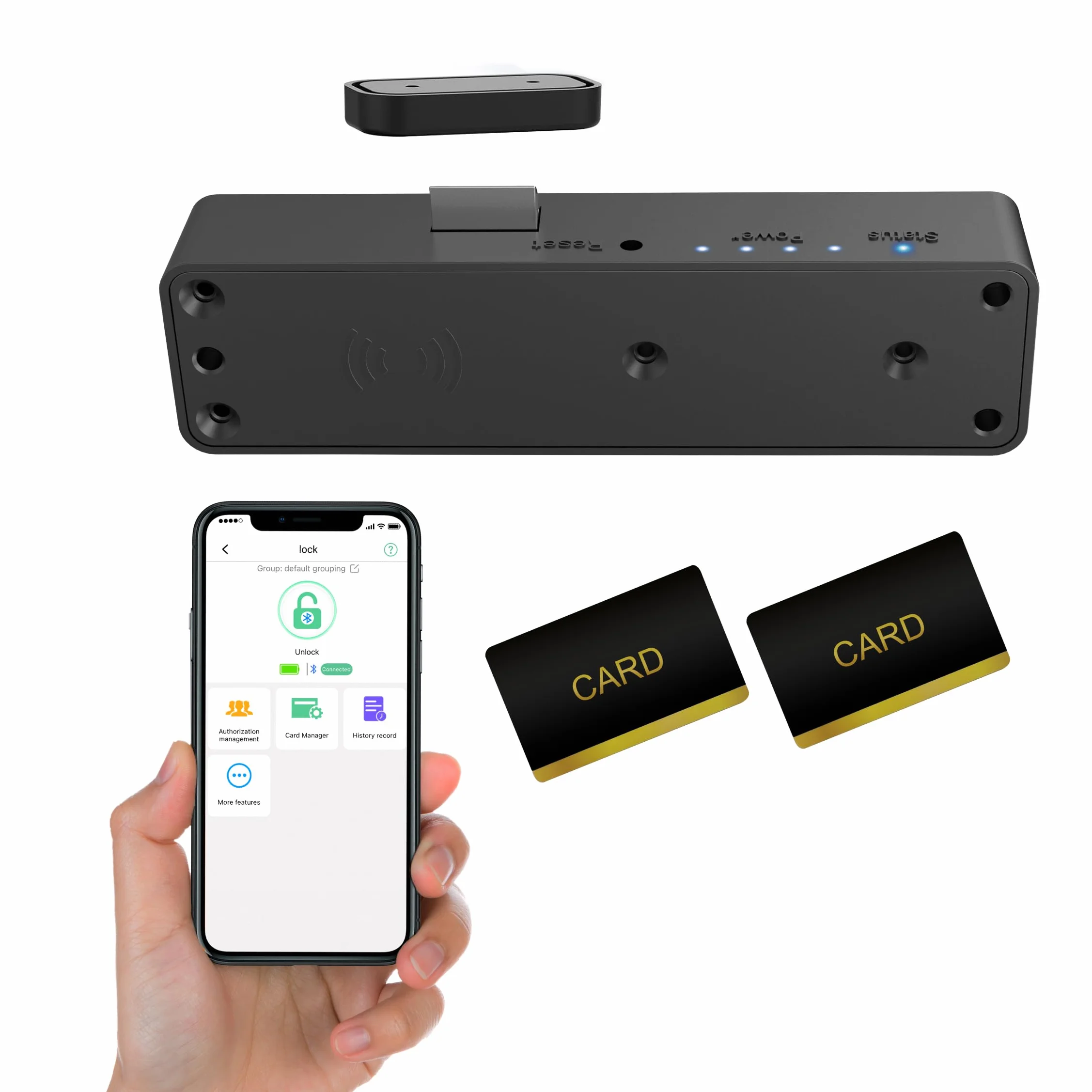 eLinkSmart zamek do szafy NFC RFID Bluetooth czarny