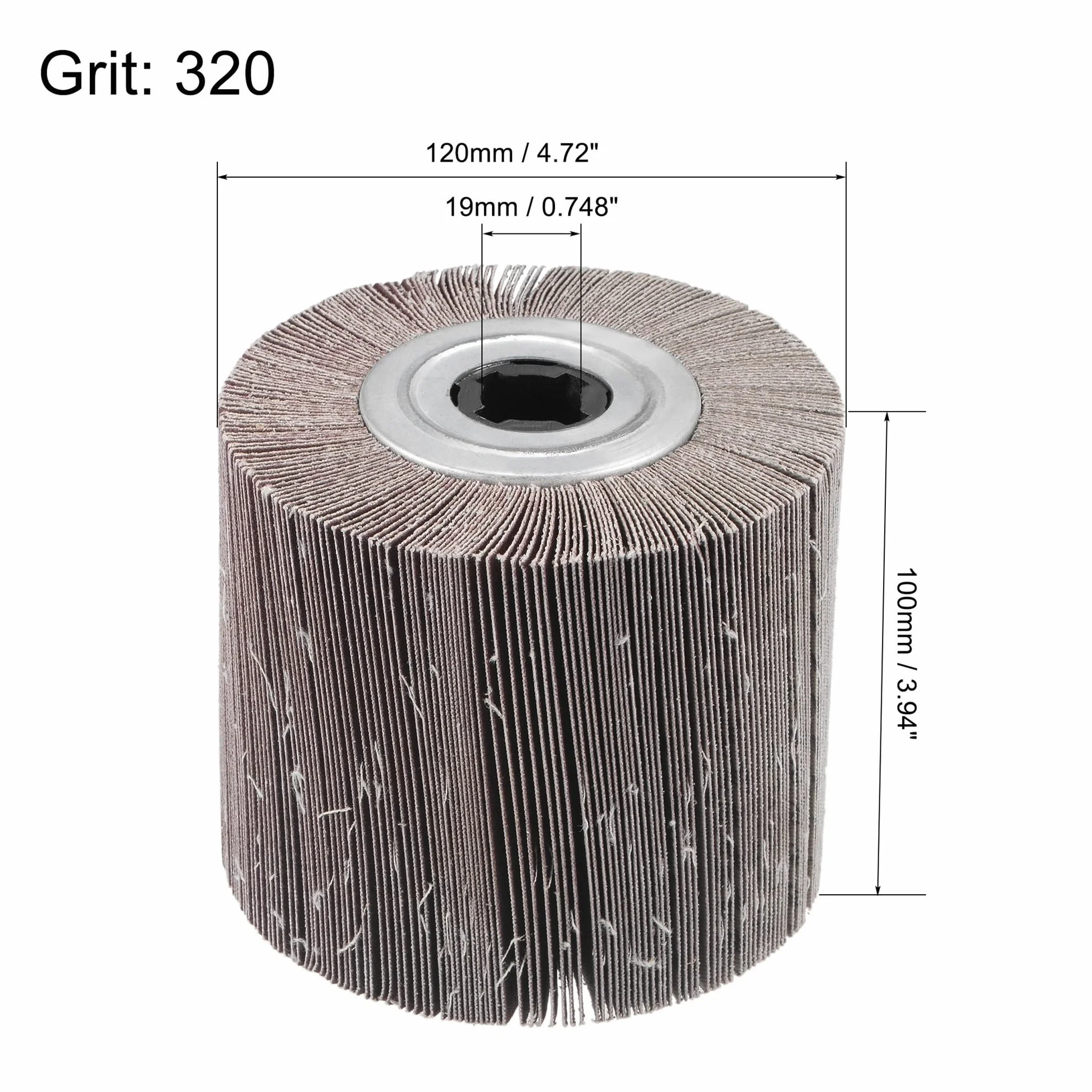 120x100x19mm Ściernica listkowa 60-240 Płótno ścierne Ciągnienie drutu Polerowanie Polerowanie Bęben ścierny do stali nierdzewnej(120)