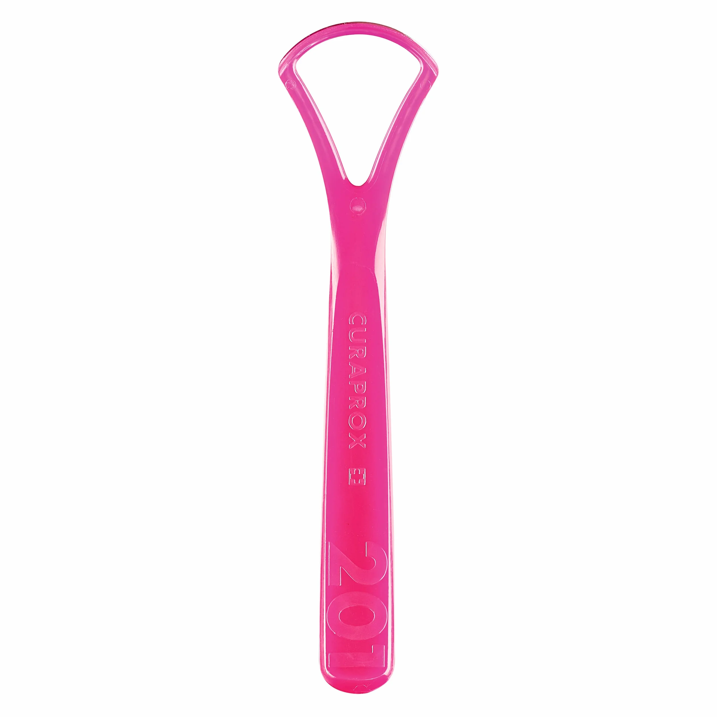 Curaprox Tongue Cleaner - Skrobak z jednym ostrzem do codziennego świeżego oddechu i higieny jamy ustnej/Losowy kolor, pojedyncze opakowanie/Made in Switzerland