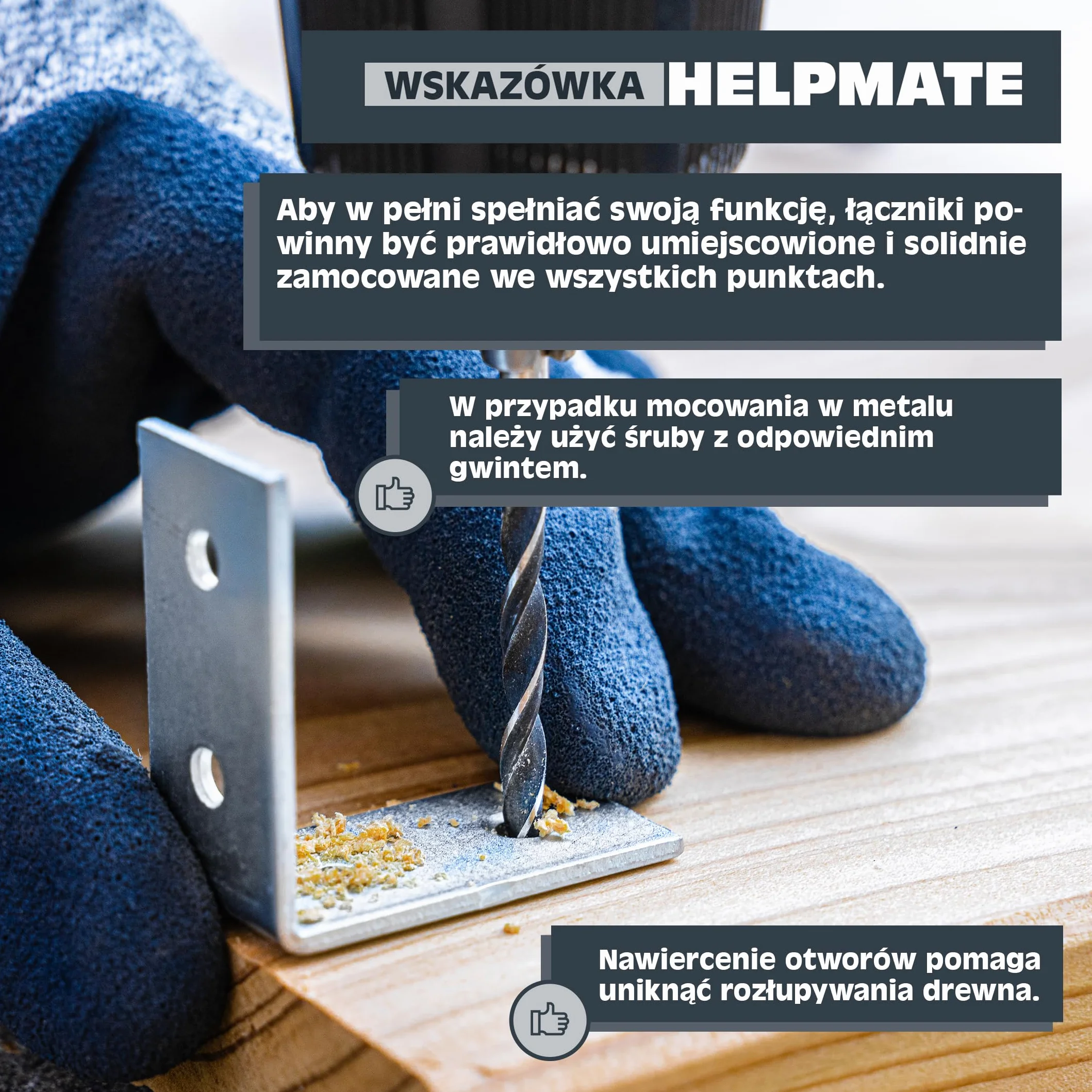 HELPMATE – 48 sztuk kątowników krzeseł 30 x 30 x 14 mm – łącznik kątowy ocynkowany galwanicznie i pasywowany na niebiesko – kątownik meblowy z doskonałą ochroną przed korozją, stabilny i trwały –