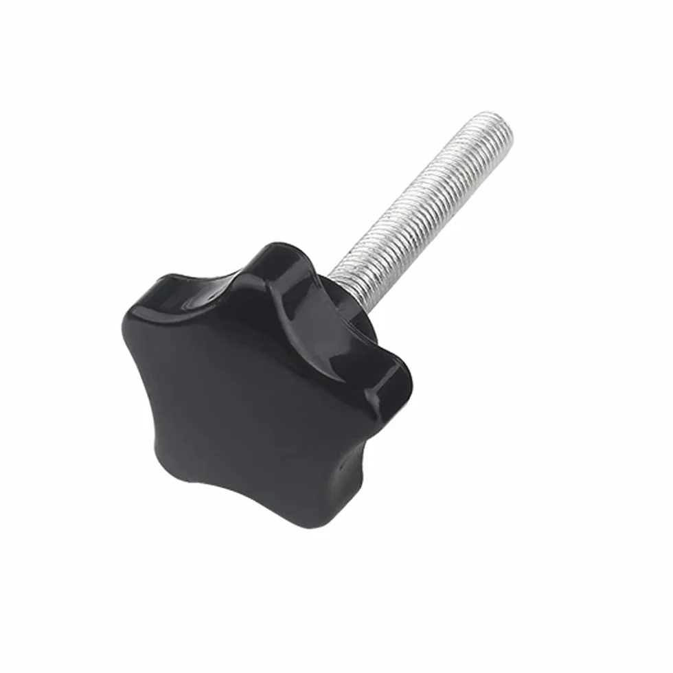 4 sztuk śrub radełkowanych M8 x 35 mm z uchwytem gwiazdowym, czarne śruby skrzydłowe z łbem gwiazdowym, przycisk zaciskowy do obrabiarek i maszyn