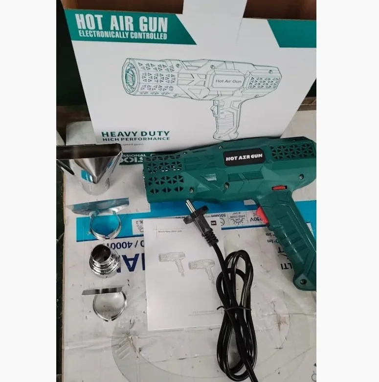 Opalarka 220 V, QR-89B pistolet na gorące powietrze, regulowana, moc 2000 W, 60 °C – 600 °C, regulowana temperatura, pistolet na gorące powietrze o zmiennej prędkości, do lakierowania, lutowania