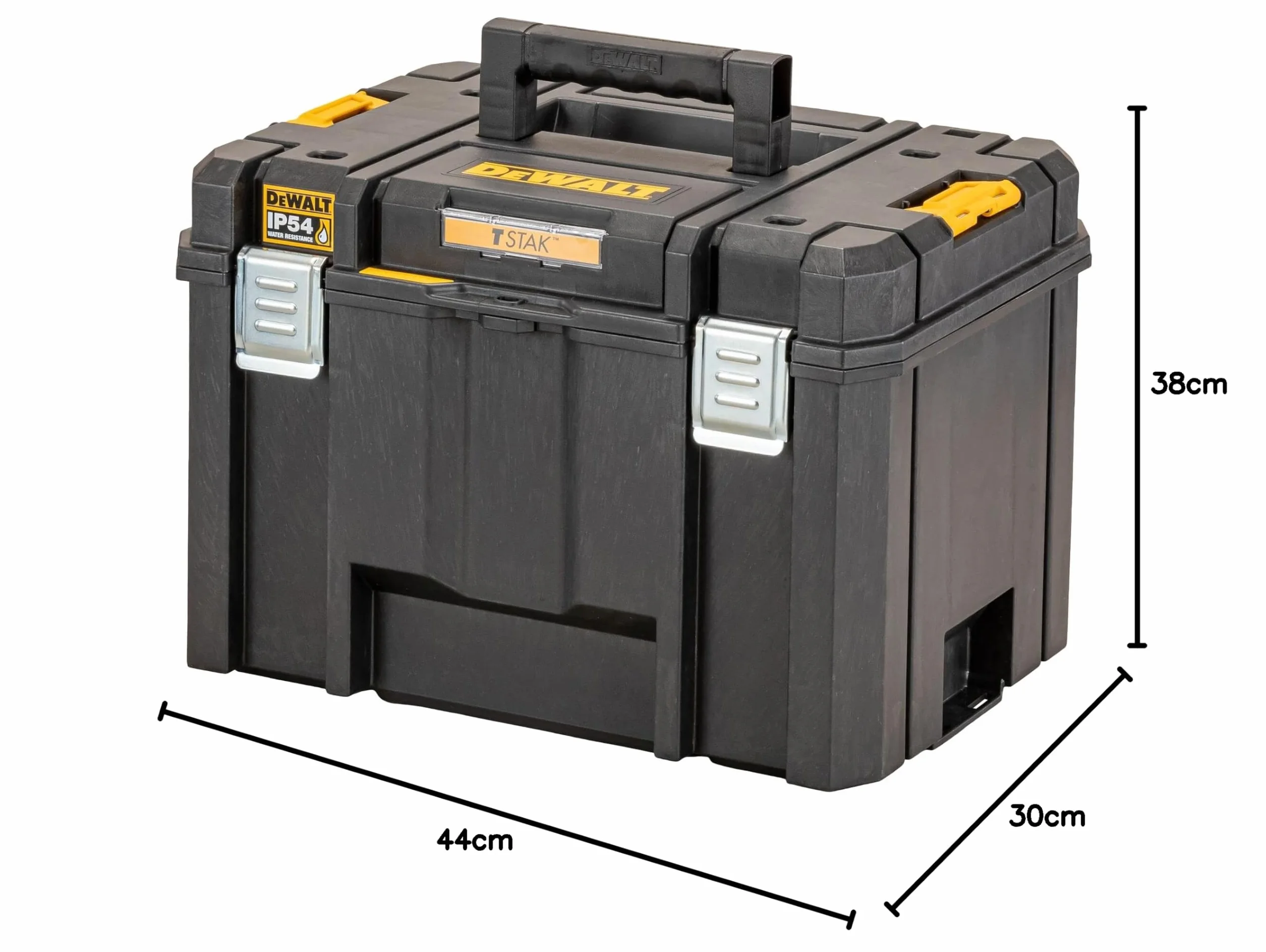 Dewalt Tstak 2.0 Walizka Systemowa, Czarny/Żółty, 44 x 30 x 38 cm