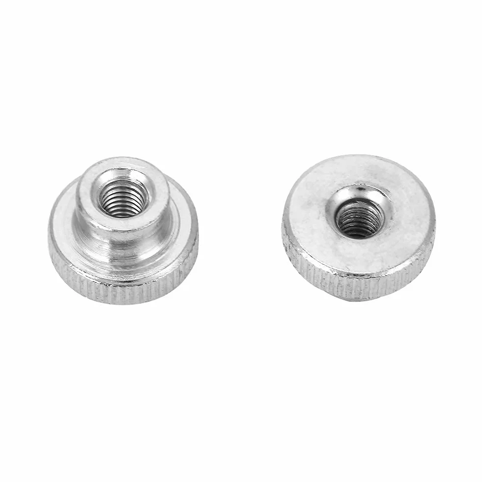 M3 M4 M5 M6 M8 M10 Vernickelter Kohlenstoffstahl Handfest Rändelmuttern Griff mit Muttern(M65pcs)