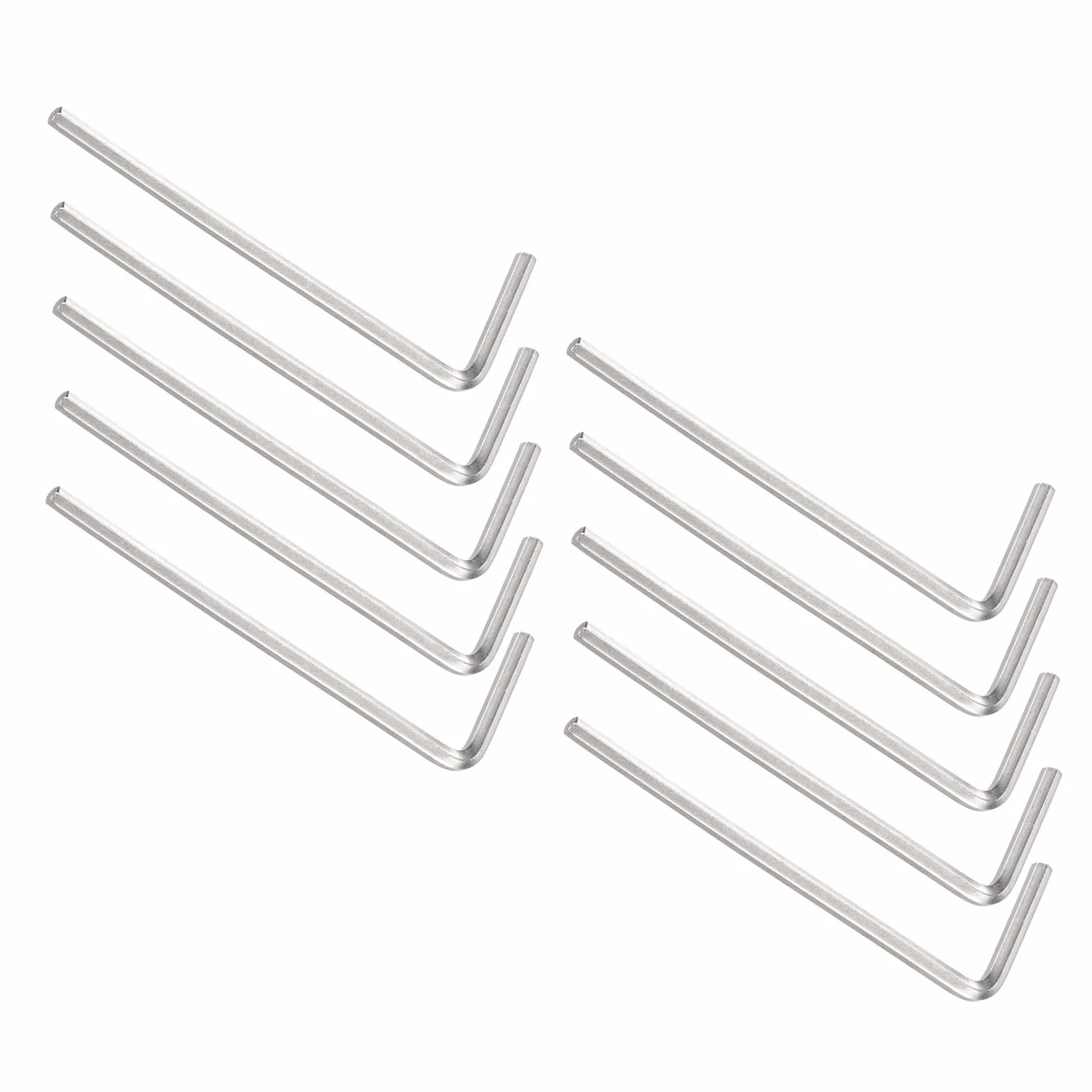 Klucz imbusowy w kształcie litery L, 2 mm metryczny, łeb sześciokątny w kształcie litery L CR-V - (Zastosowania: do napraw domowych konserwacji mechanicznej), 10 szt