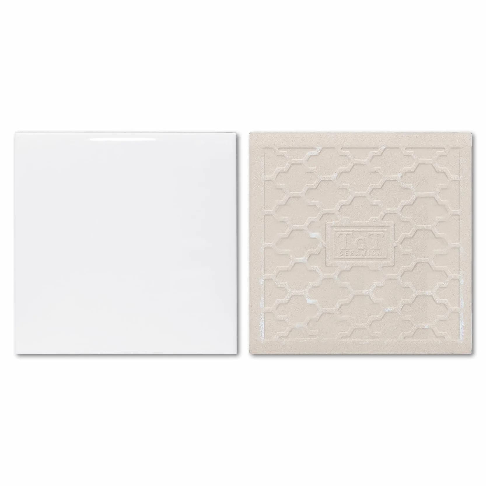 MR.R Półfabrykaty sublimacyjne płytki ceramiczne podstawka 10 × 10 cm do rękodzieła, 8 szt. białych błyszczących płytek ceramicznych do prasowania termicznego