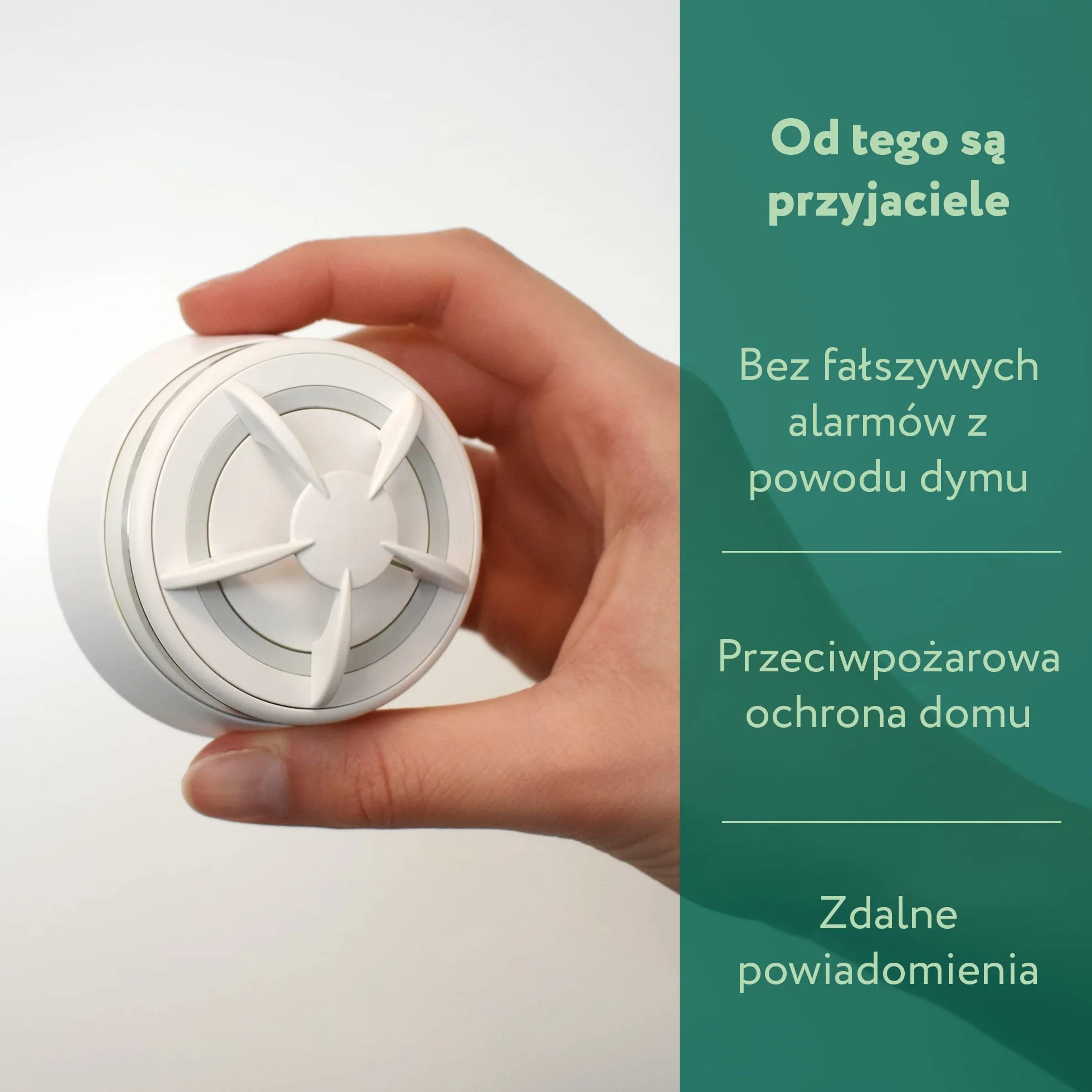 Frient Bezprzewodowy Czujnik Pożarowy Zigbee Kompatybilny z Homey