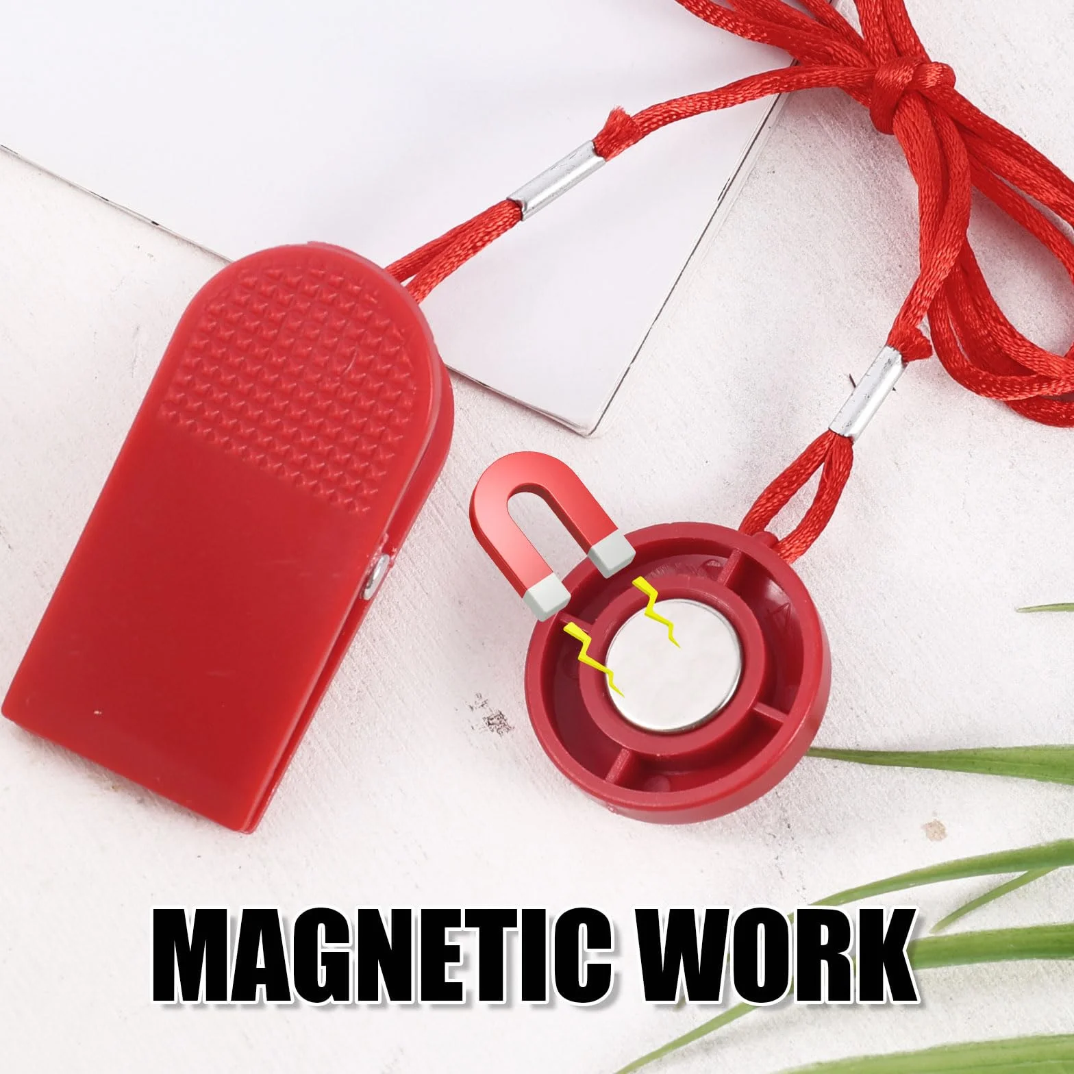 Uniwersalny Magnetyczny Klucz Bezpieczeństwa do Bieżni, Magnetyczny Wyłącznik Bezpieczeństwa Okrągły Klucz Zamienny do Bieżni do Większości Bieżni i Maszyn do Biegania Awaryjnego Zatrzymywania