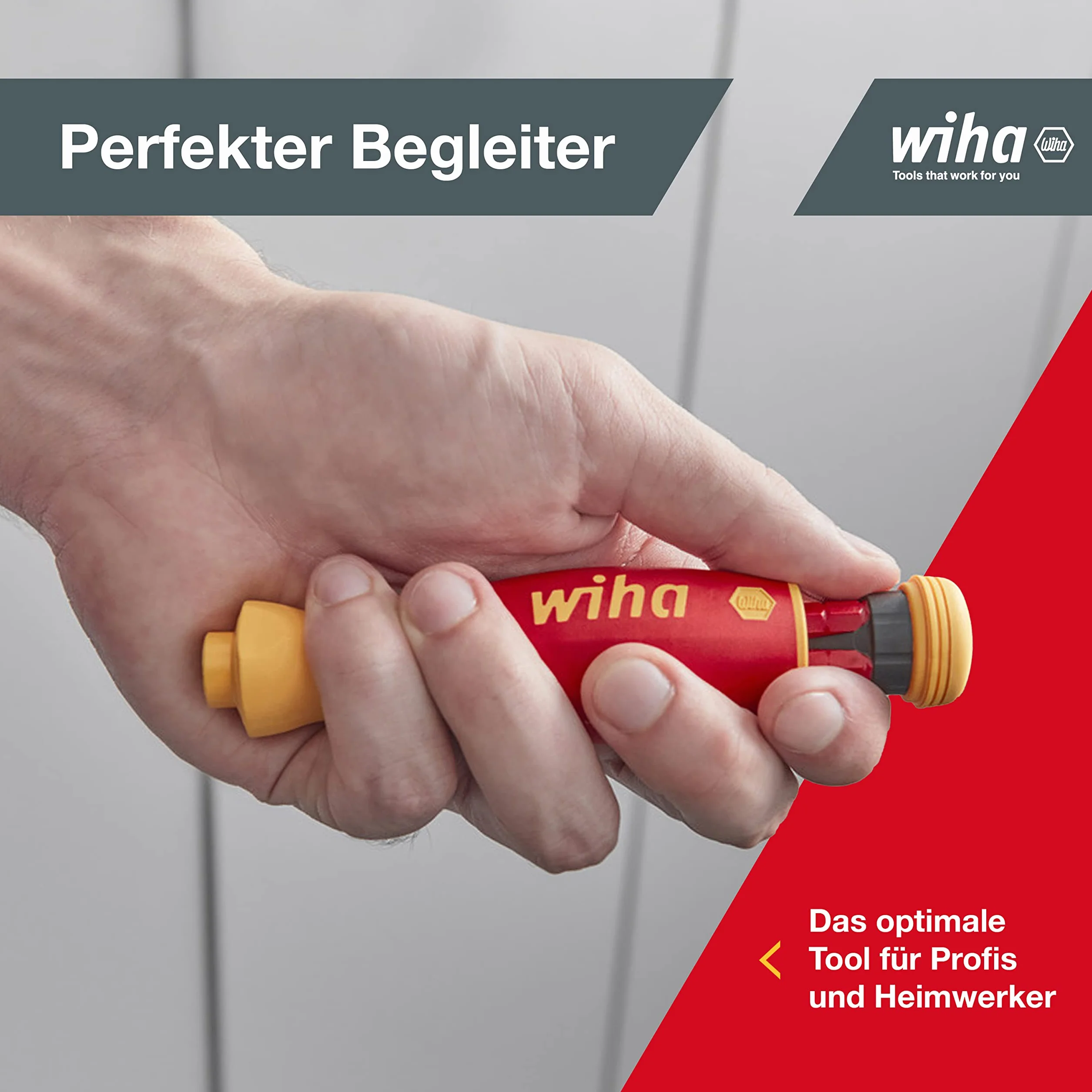 Wiha Pocketmax Zestaw Wkrętak z Bitami, Żółty/Czerwony, 4 Elementy