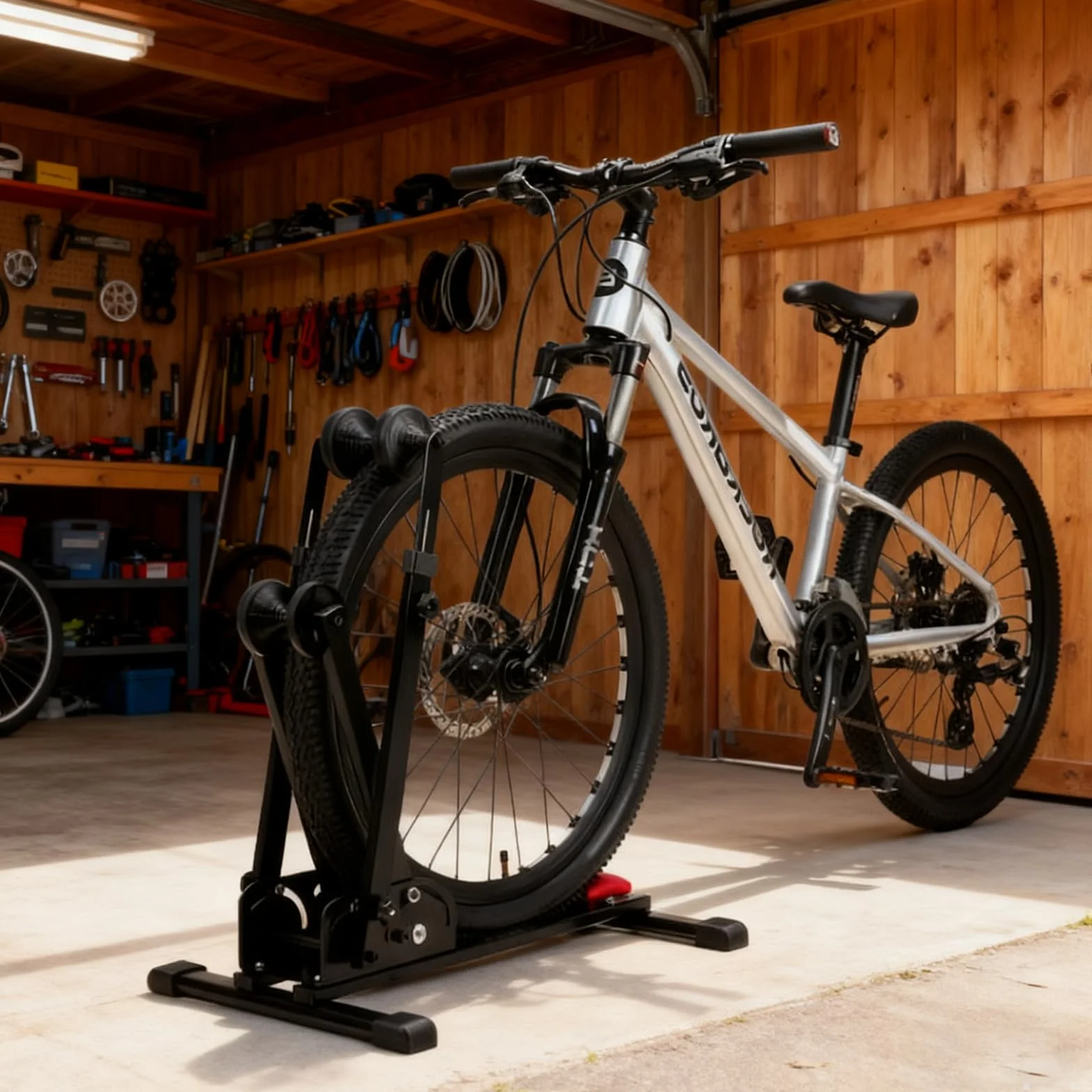 Stojak na rowery podłogowy, profesjonalny stojak na rowery górskie dla 24-29 cali rower górski, e-bike, rower wyścigowy, MBT, składany stojak rowerowy do domu, garażu, ogrodu