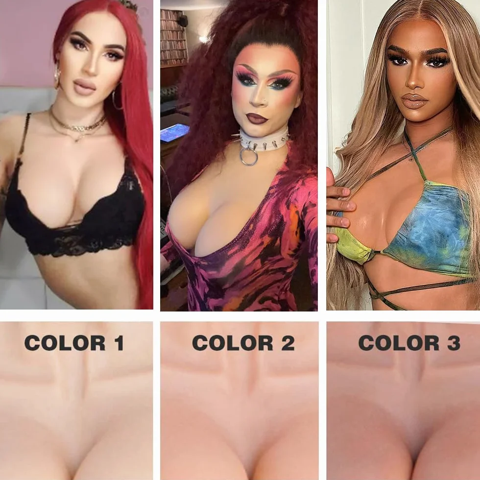 New 2nd Generation High Collar Silicone Chest C - G Cup Bielizna Crossdress Transvestiten Cosplay Dragqueen