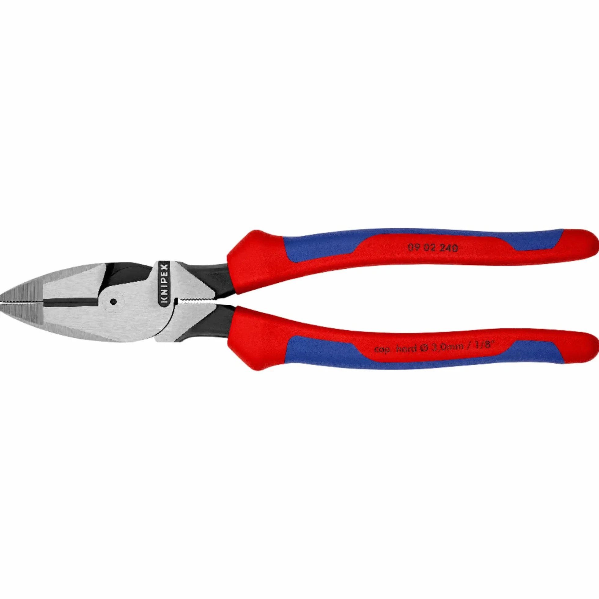 KNIPEX Szczypce uniwersalne o zwiększonym przełożeniu Lineman's" model amerykański w opakowaniu z zawieszką, 09 02 240 SB